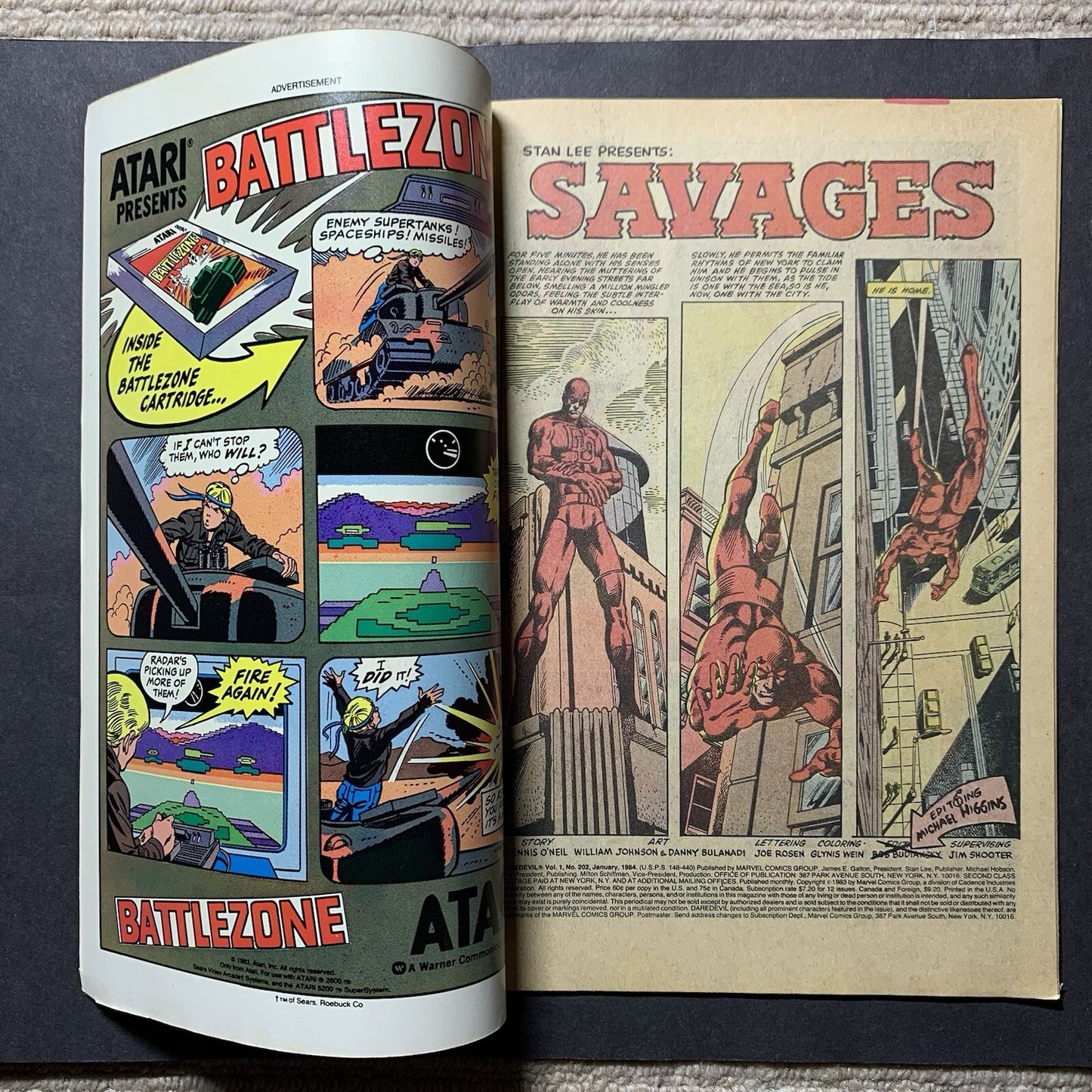 Daredevil 202/ Copper Ave Marvel Comics 1984