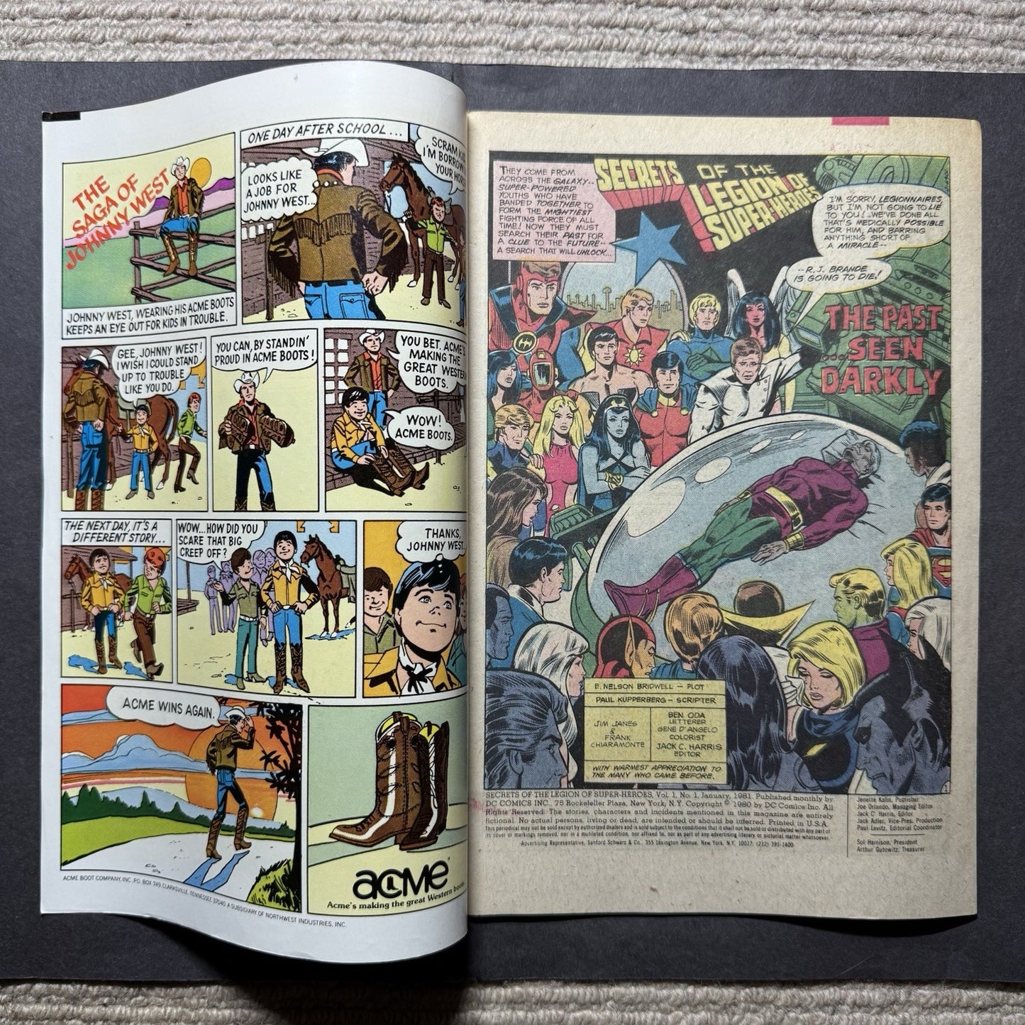 Secrets Of The Legion Of Super-Heroes 1 - Bronze Age Dc Comics 1981