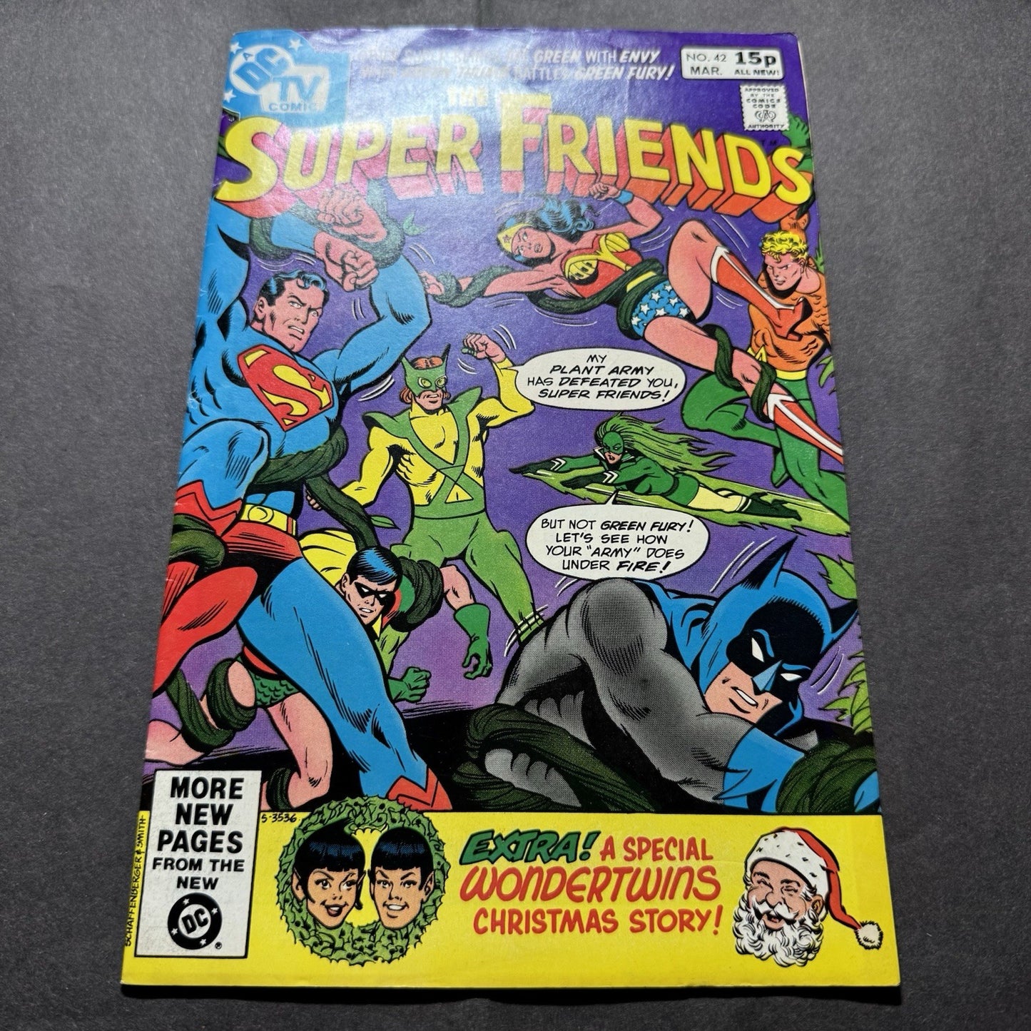 Super Friends 42 - 1st Appearance Of Green Fury - Bronze Age Dc Comics 1981