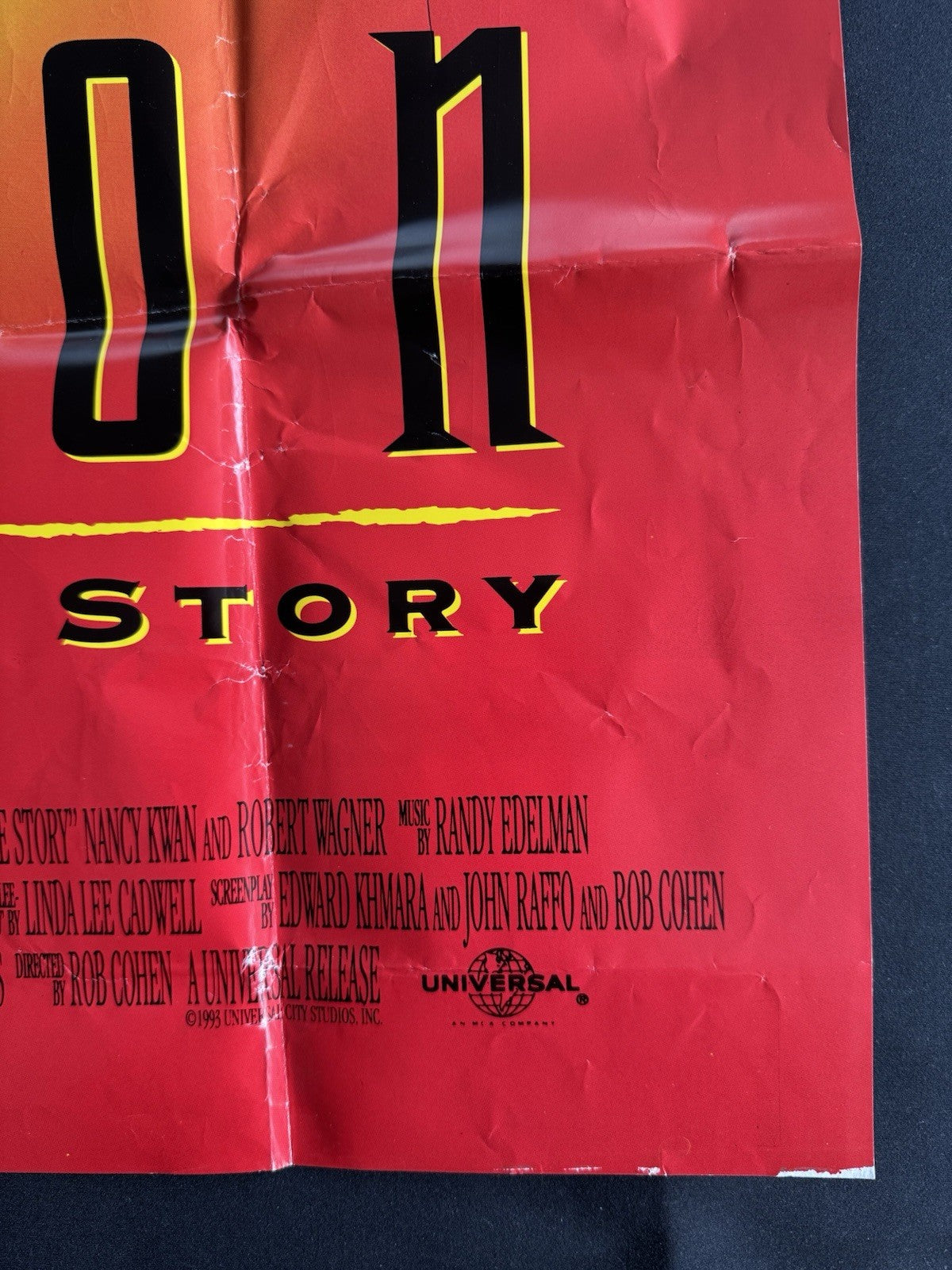 Dragon The Bruce Lee Story 1993 - Original US One Sheet Poster - Folded