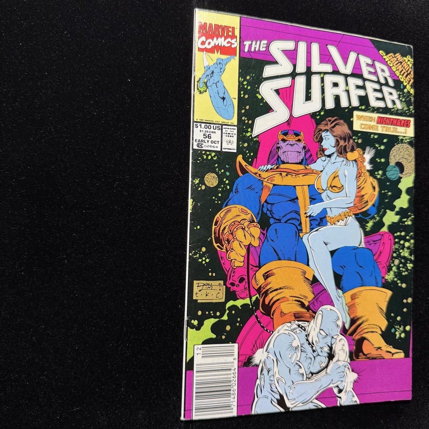 Silver Surfer 56 - Newsstand - Copper Age Marvel Comics 1991