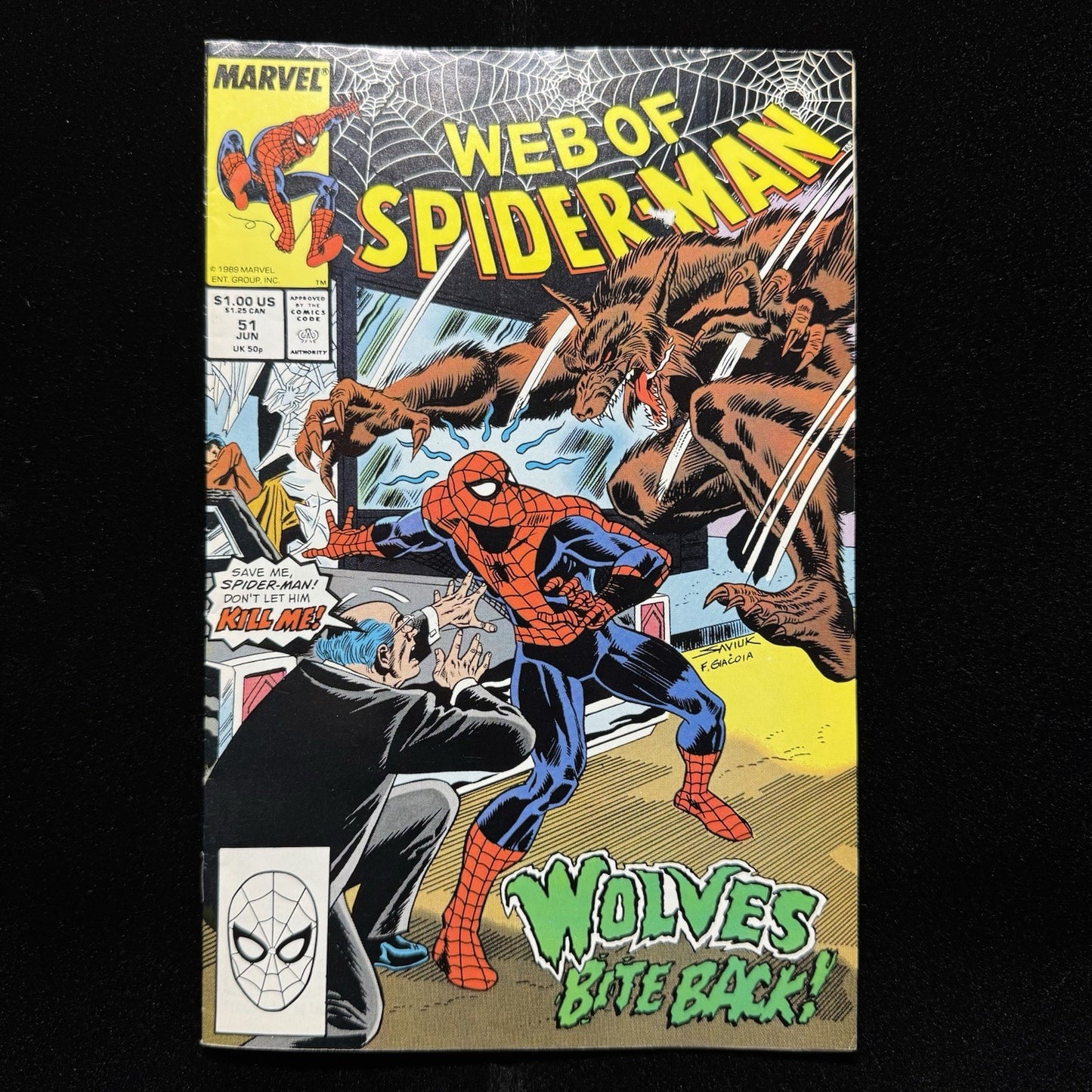 Web Of Spider-Man 51 - Copper Age Marvel Comics 1989