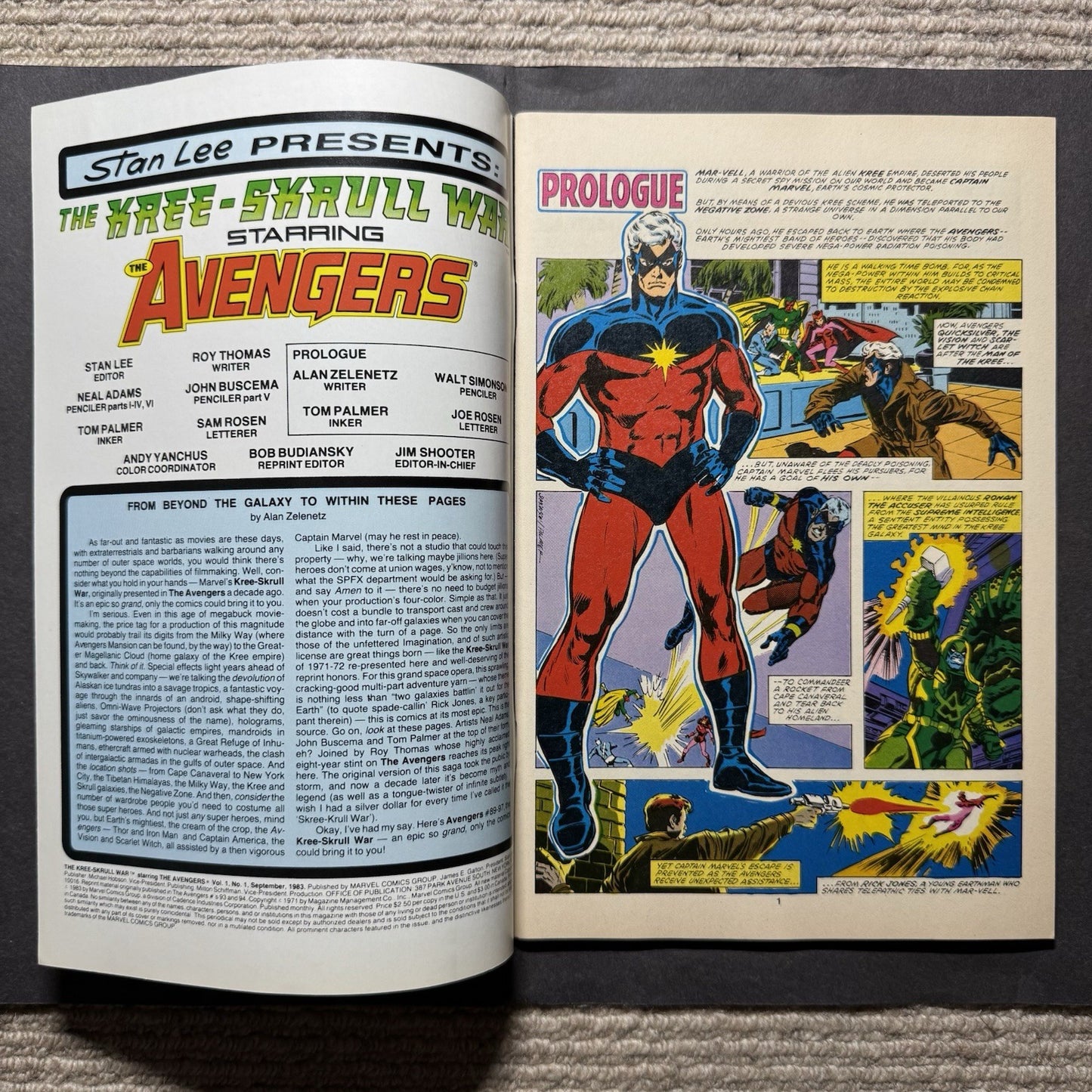Kree Skull War 1 -  Bronze Age Marvel Comics 1983