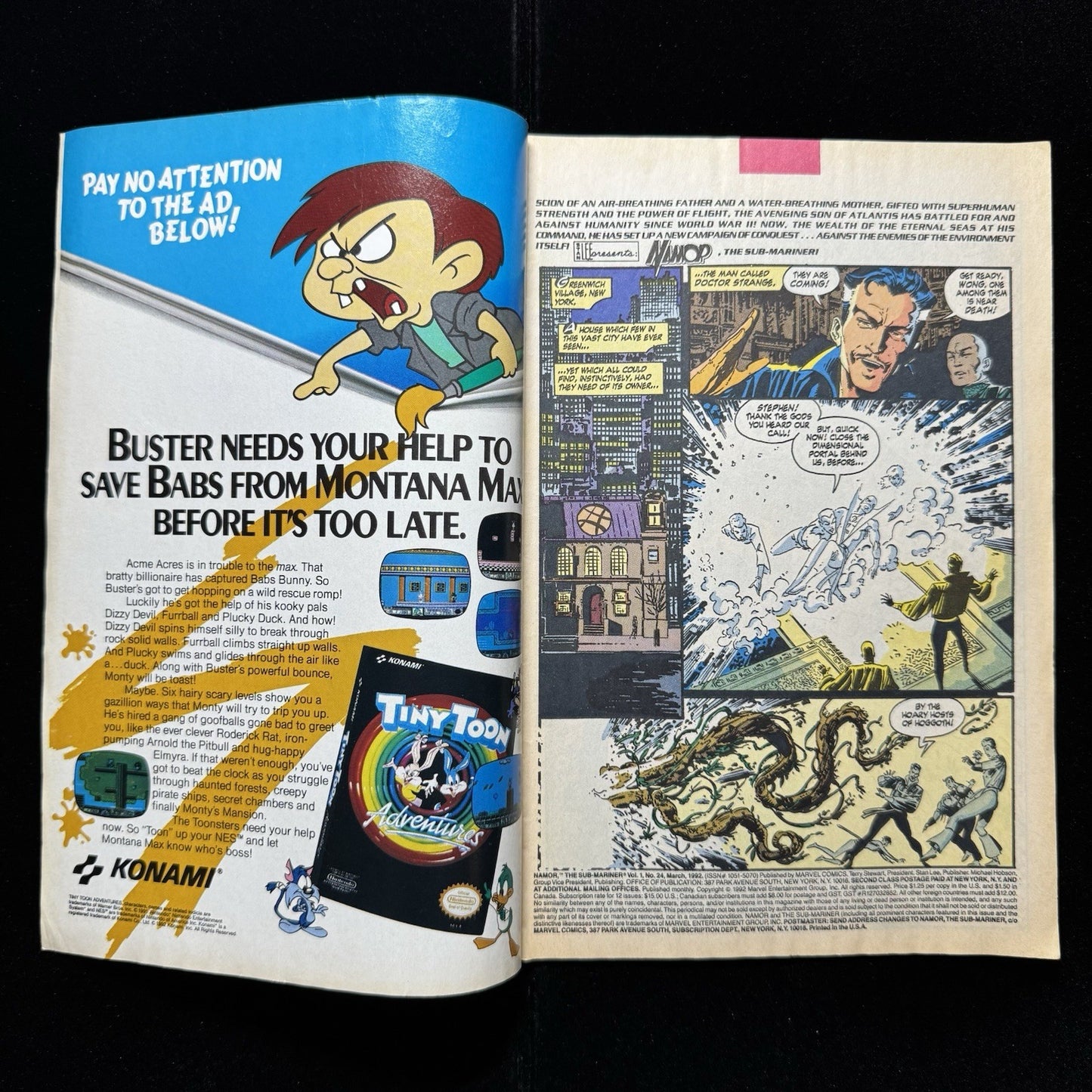 Namor The Sub-Mariner 24 - Namor Vs Wolverine - Modern Age Marvel Comics 1992