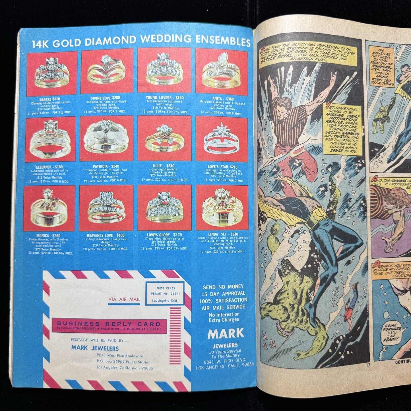Sub-Mariner 72 - Mark Jewelers Insert - Bronze Age Marvel Comics 1974