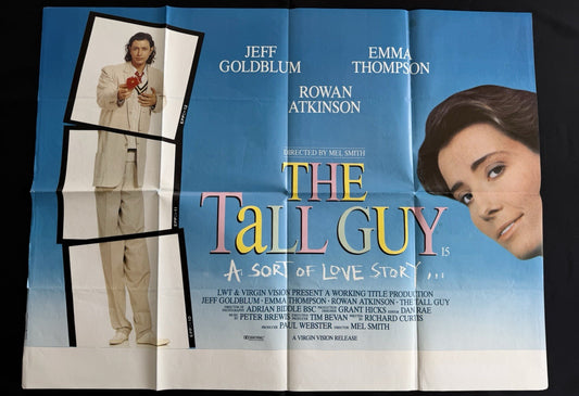 The Tall Guy 1989 - Original UK Quad Cinema Poster - Jeff Goldblum - Folded