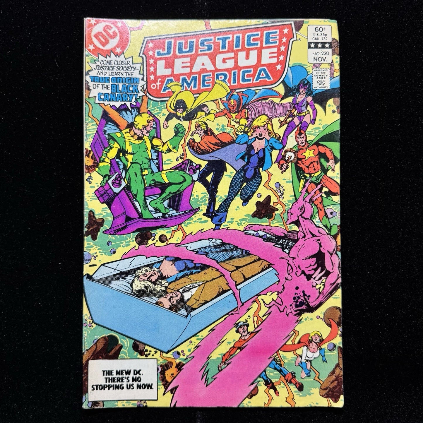 Justice League 220 - Origin Of Black Canary - Bronze Age Dc Comics 1983
