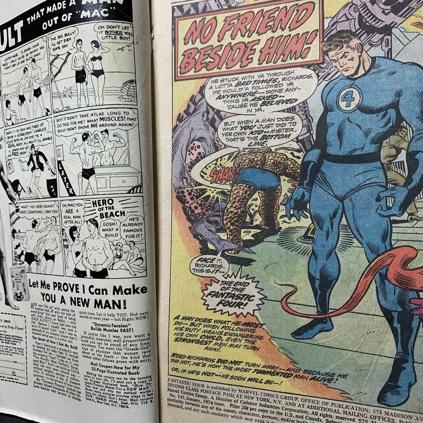 Fantastic Four 142/ Bronze Age Marvel Comics 1974/ Restored Staple