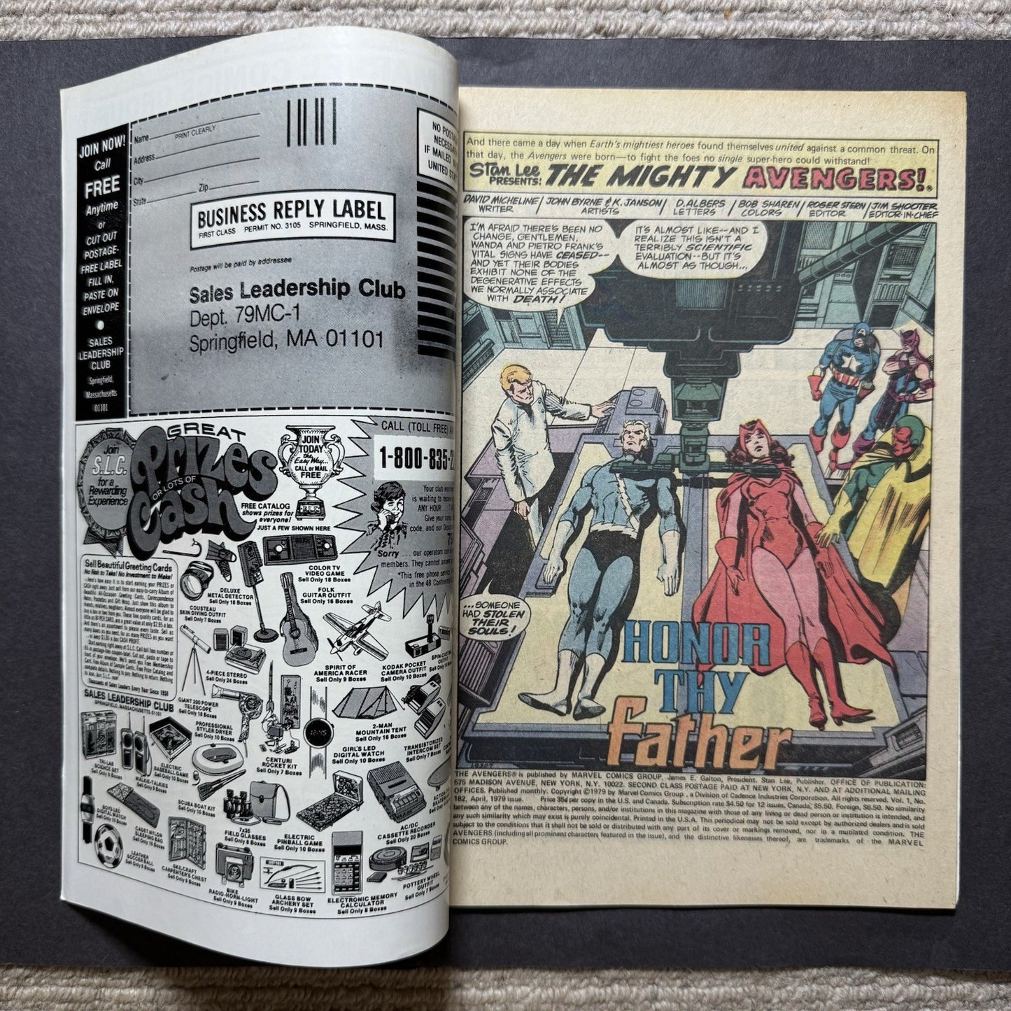 Avengers 182/ Bronze Age Marvel Comics 1979
