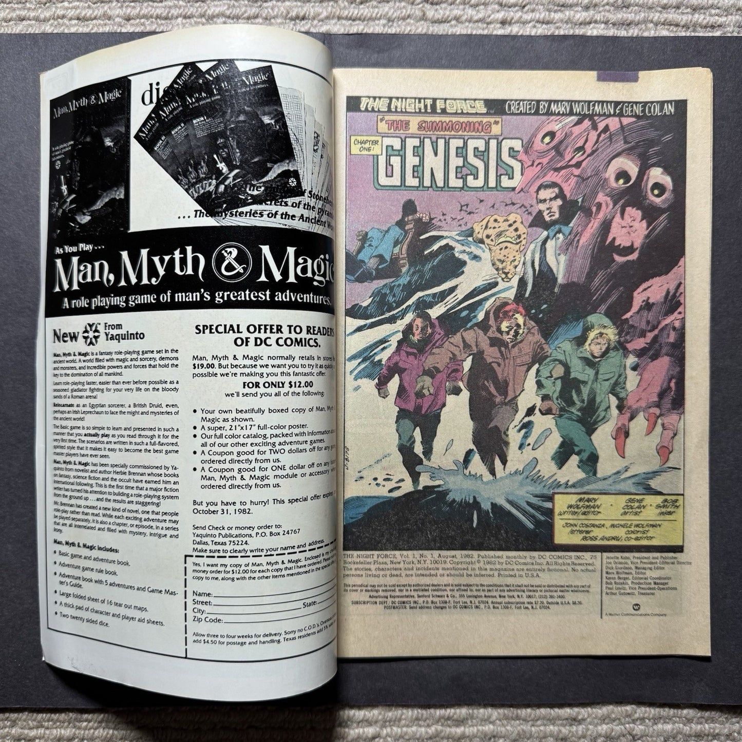 Night Force 1 - Bronze Age Dc Comics 1982