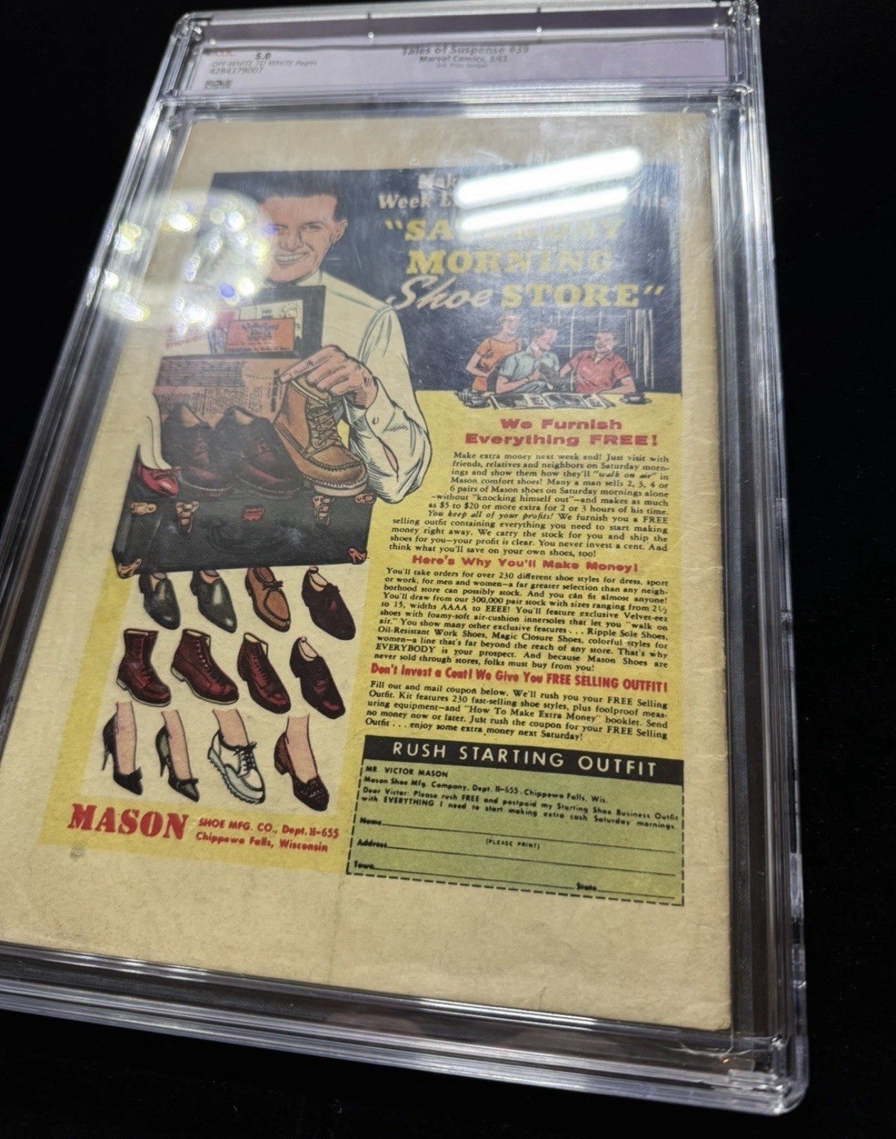 Tales Of Suspense 39/ CGC 5.0 Restored (purple Label)/ Marvel Comics 1963
