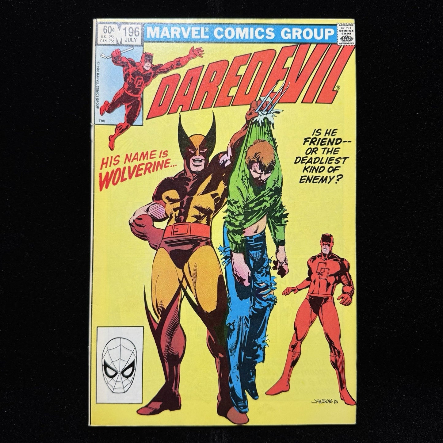 Daredevil 196 - 1st Meeting Of Daredevil And Wolverine - Bronze Age Marvel 1983