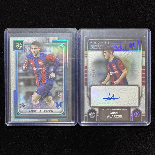 Ángel Alarcón Rookie Auto & Numbered RC Lot Barcelona Topps Museum Merlin