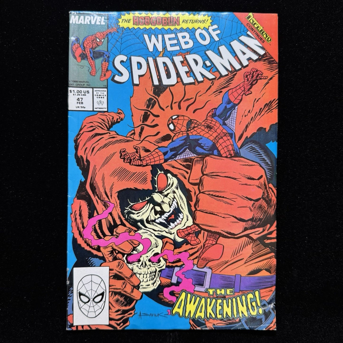 Web Of Spider-Man 47 - Copper Age Marvel Comics 1989