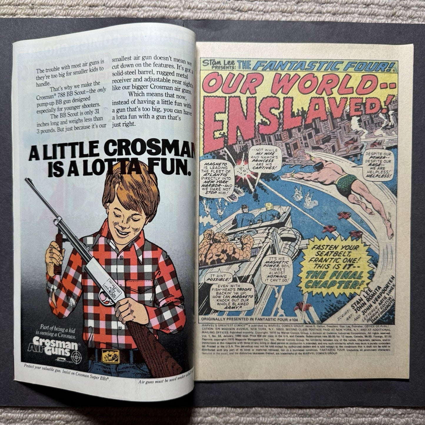 Marvels Greatest Comics 84 - Mark Jewelers Insert -Bronze Age Marvel Comics 1980