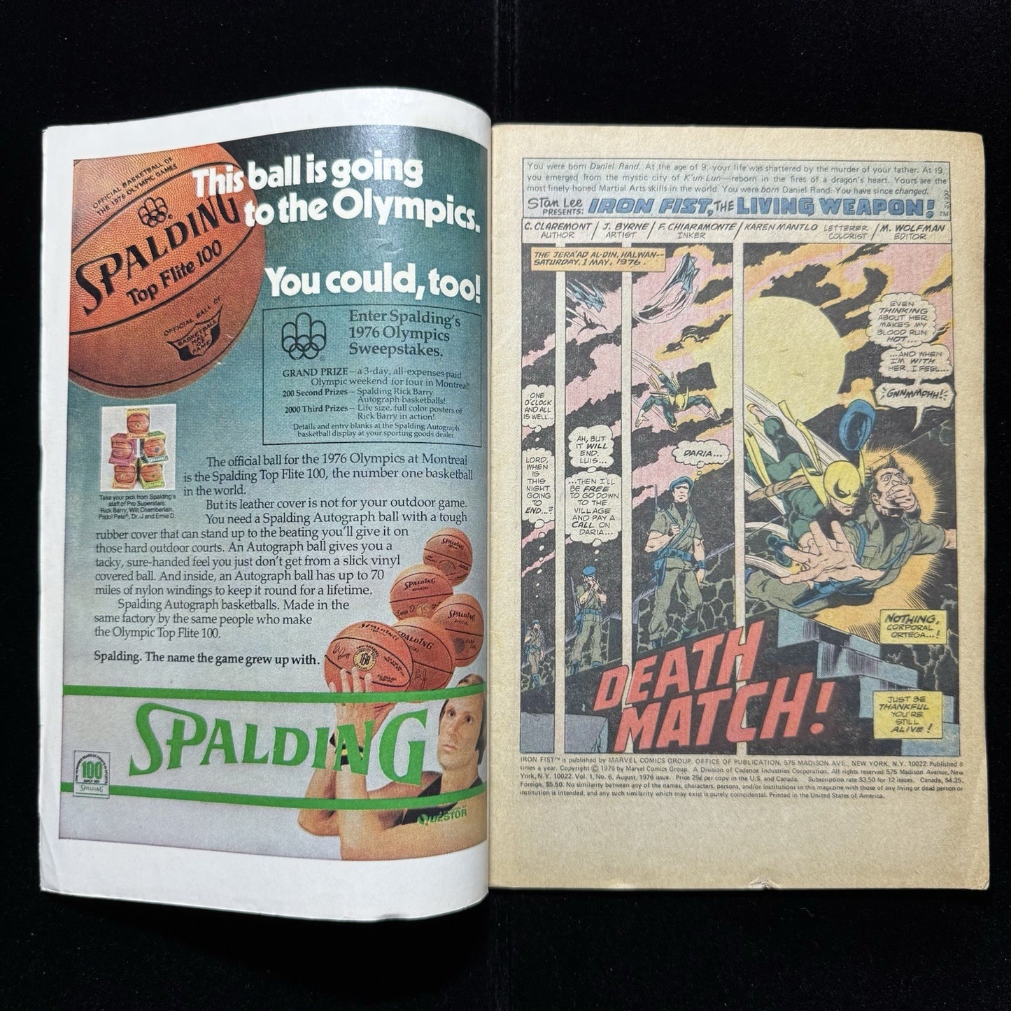 Iron Fist 6 - 1st App Jeryn Hogarth - Bronze Age Marvel Comics 1976