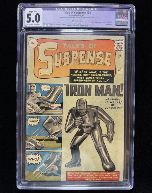 Tales Of Suspense 39/ CGC 5.0 Restored (purple Label)/ Marvel Comics 1963