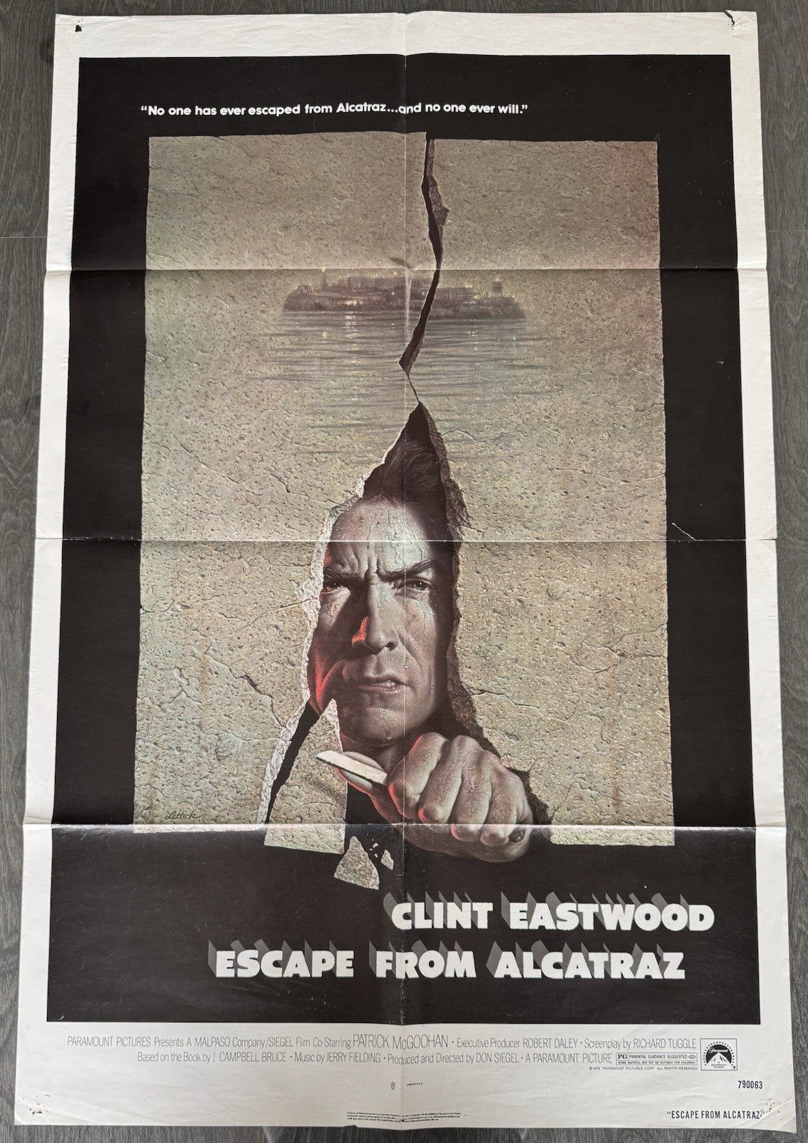 Escape From Alcatraz 1979 - Original US One Sheet - Movie Poster Clint Eastwood