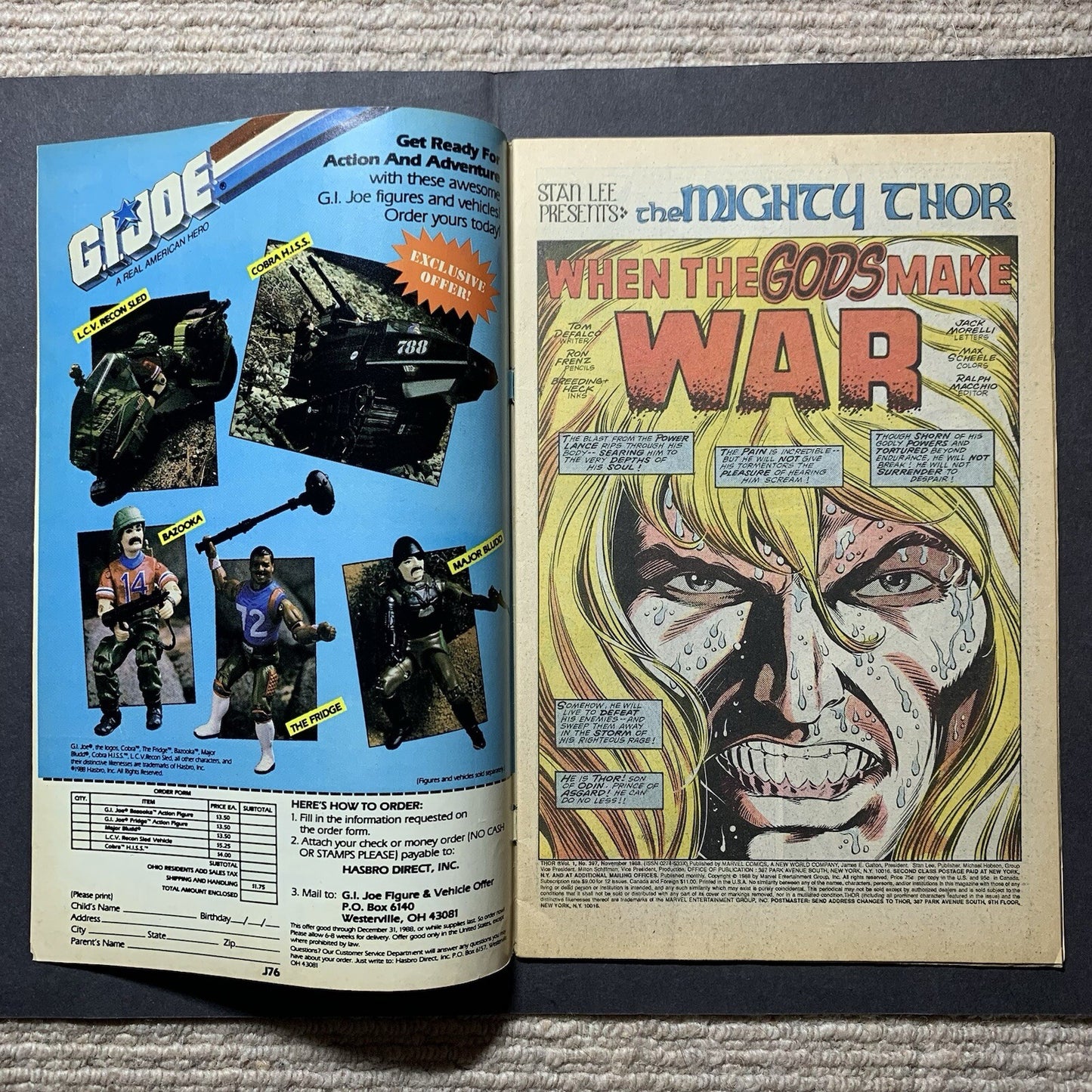 Thor 397/ Copper Age Marvel Comics 1988