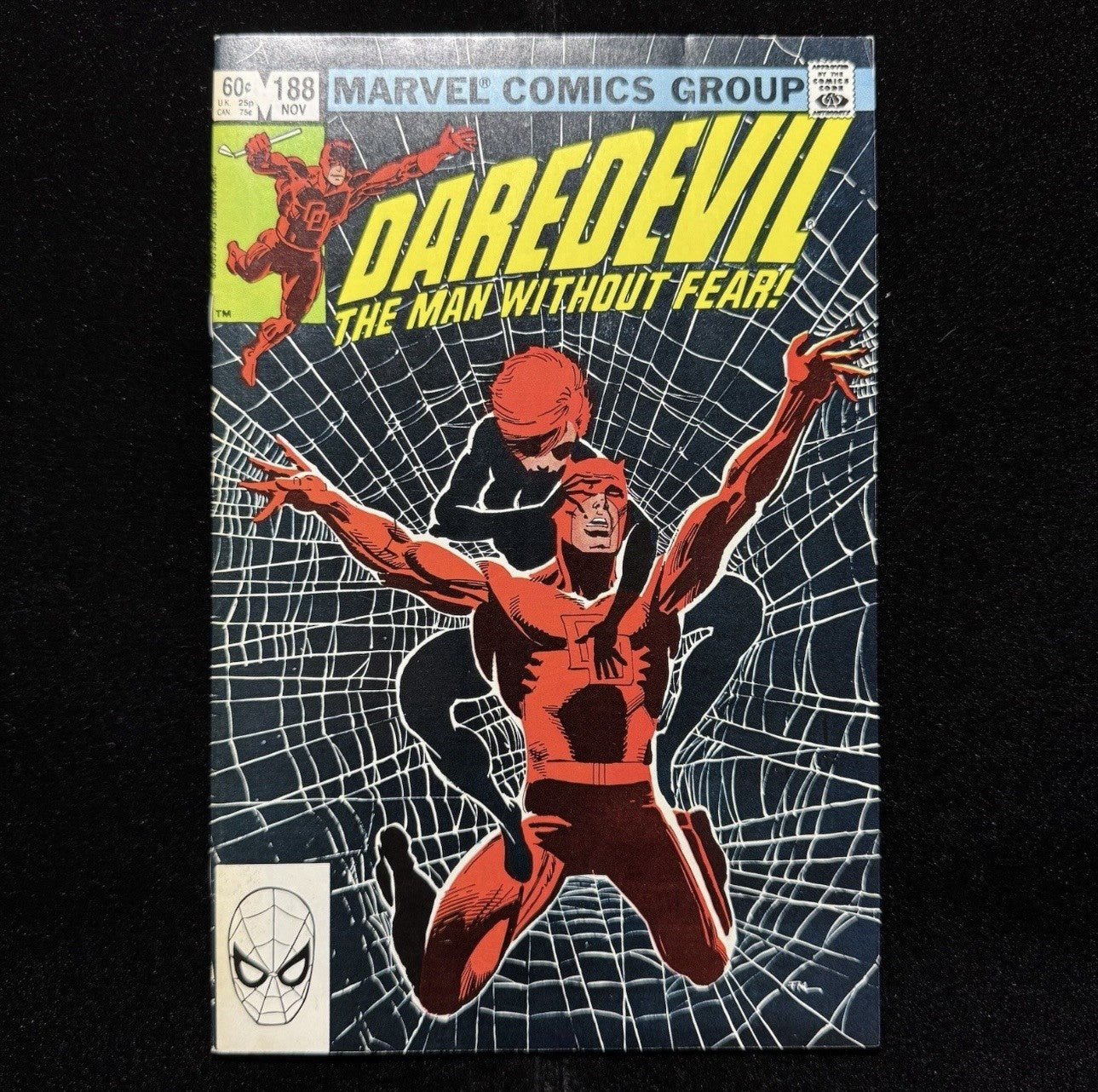 Daredevil 188 - Iconic Cover Art By Frank Miller - Bronze Age Marvel comics 1982