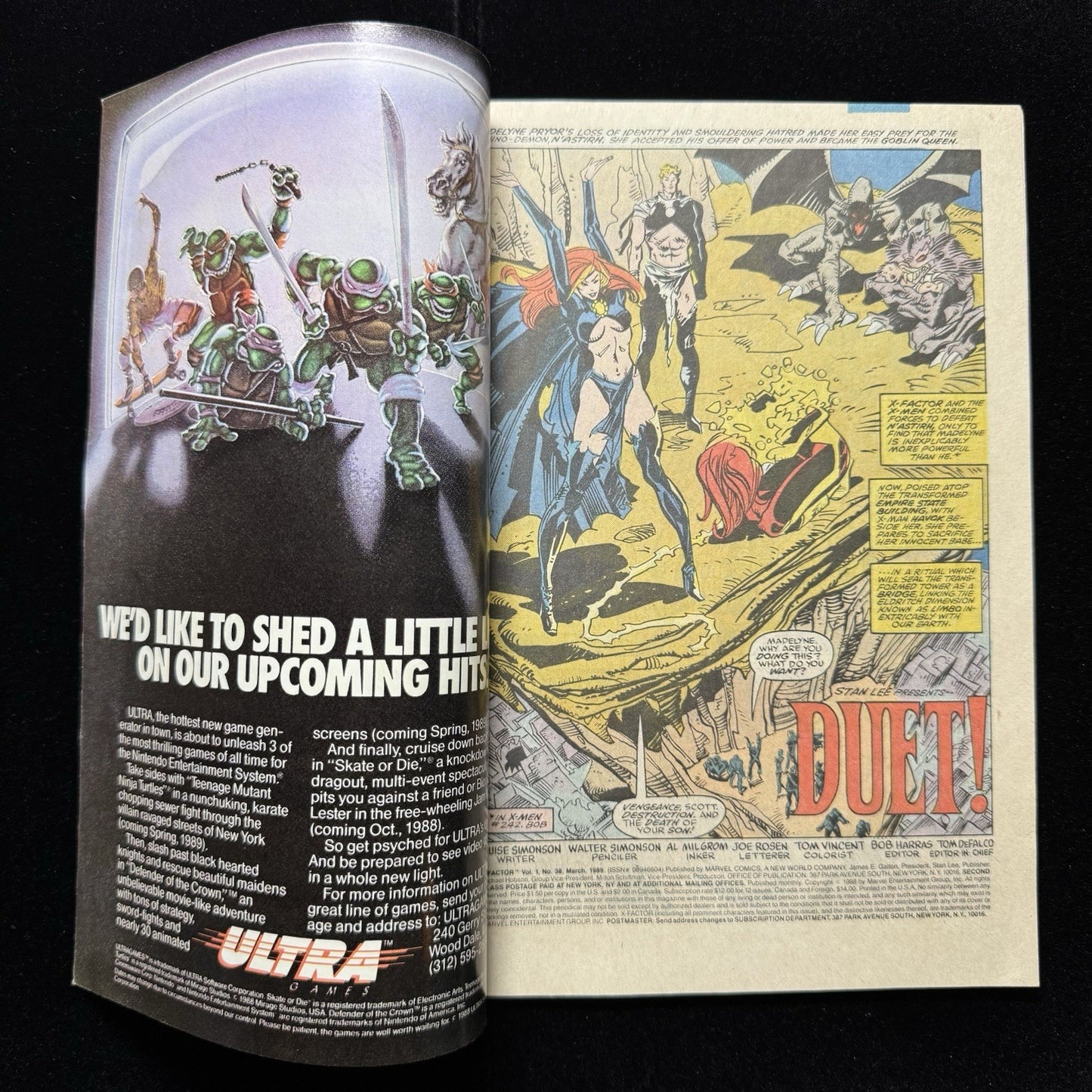 X-Factor 38 - Origin And Death Of Goblin Queen - Copper Age Marvel Comics 1989