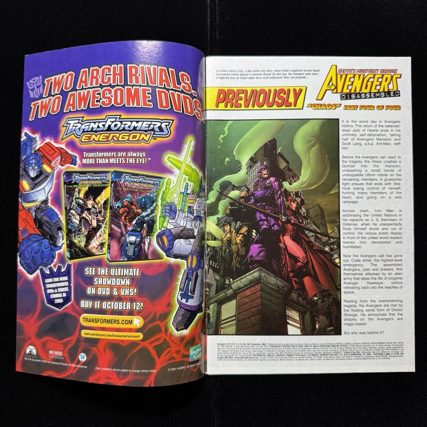 Avengers 503 - Death Of Agatha Harkness - Modern Age Marvel Comics 2004