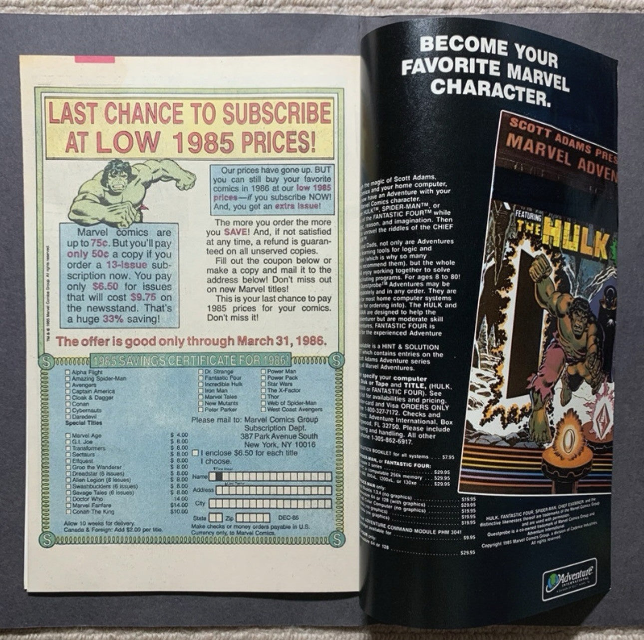 Fantastic Four 289/ copper age marvel comics 1986