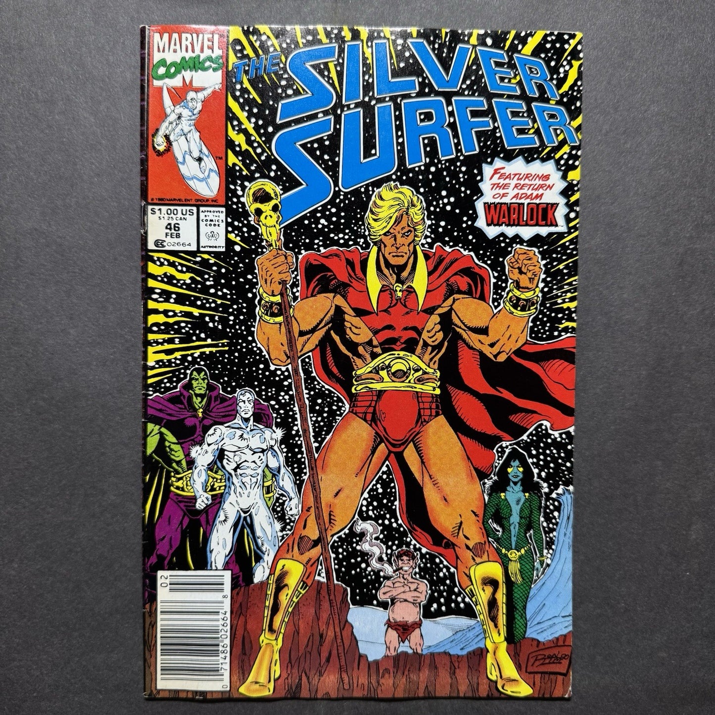 Silver Surfer 46 - Newsstand Edition - Copper Age Marvel Comics 1991