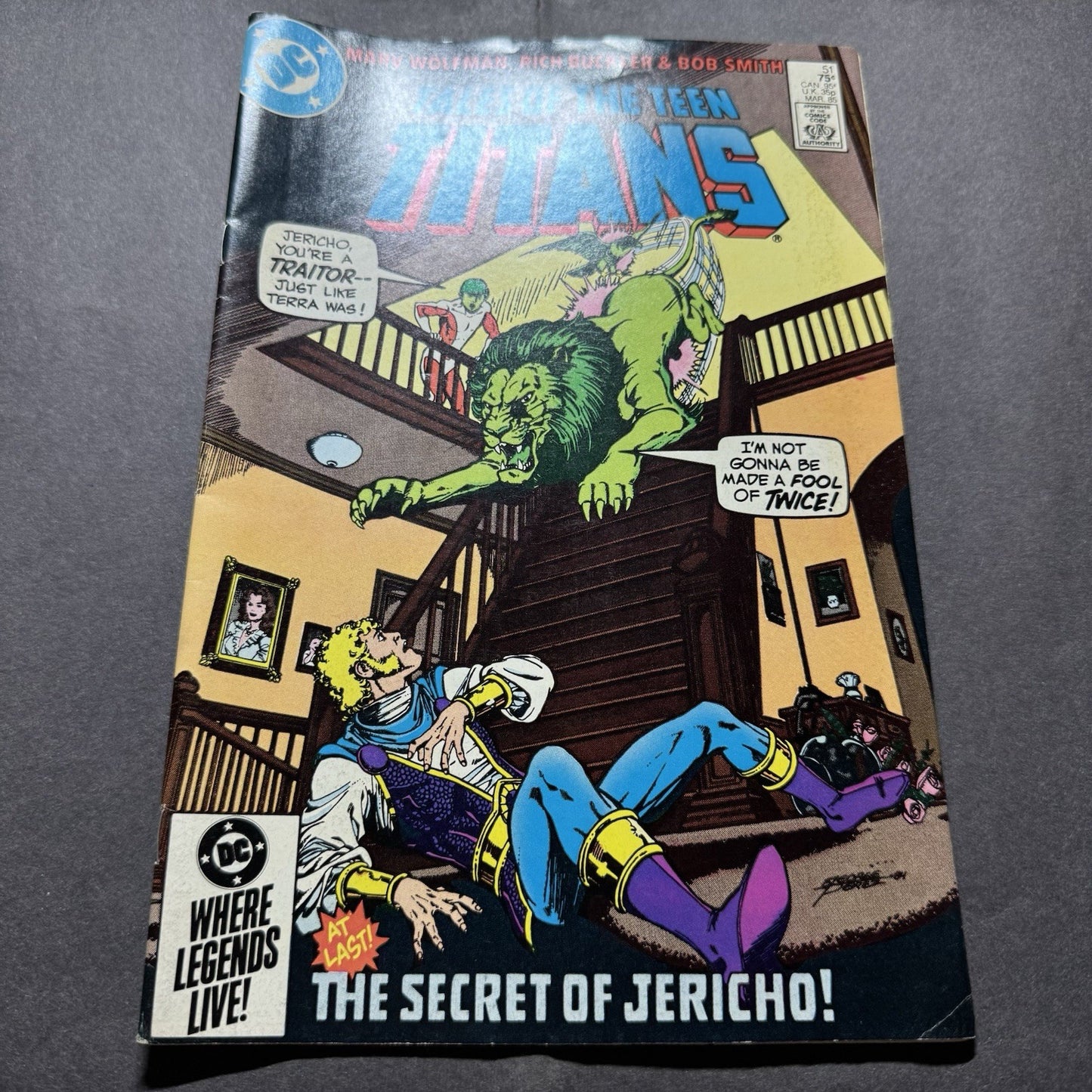 Tales Of The Teen Titans 51 - 1st Cameo Of Azrael - Copper Age Dc Comics 1985