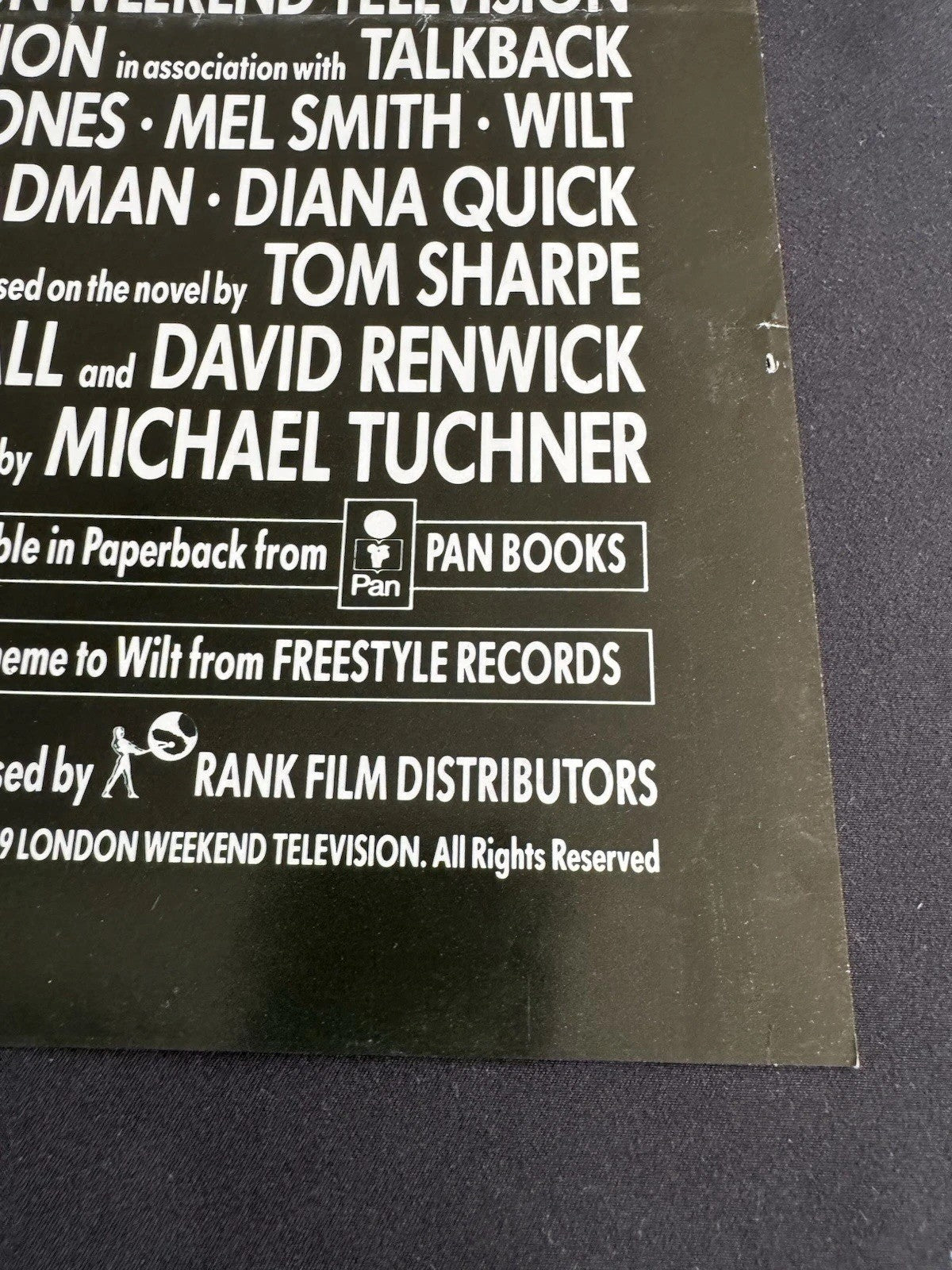 Wilt 1989 - Original UK Quad Cinema Poster - Mel Smith Tom Sharpe - Folded