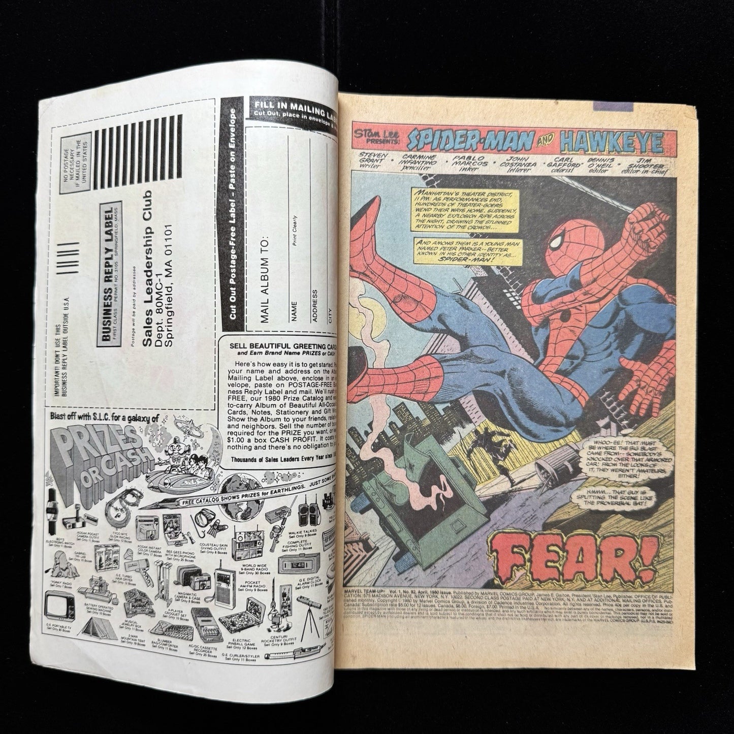 Marvel Team Up 92 - 1st Appearance Of Mr Fear - Bronze Age Marvel Comics 1980