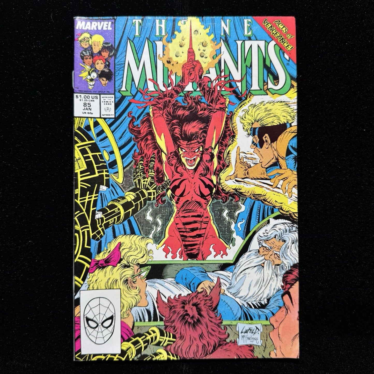 New Mutants 85 - Early Collab Of Liefeld And McFarlane - Copper Age Marvel 1990