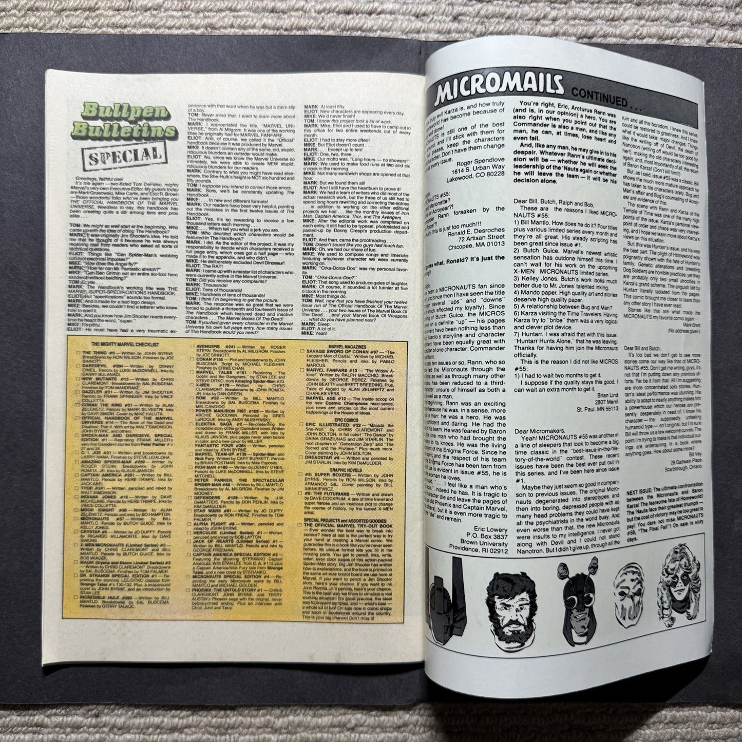 Micronauts 57 - Copper Age Marvel Comics 1984