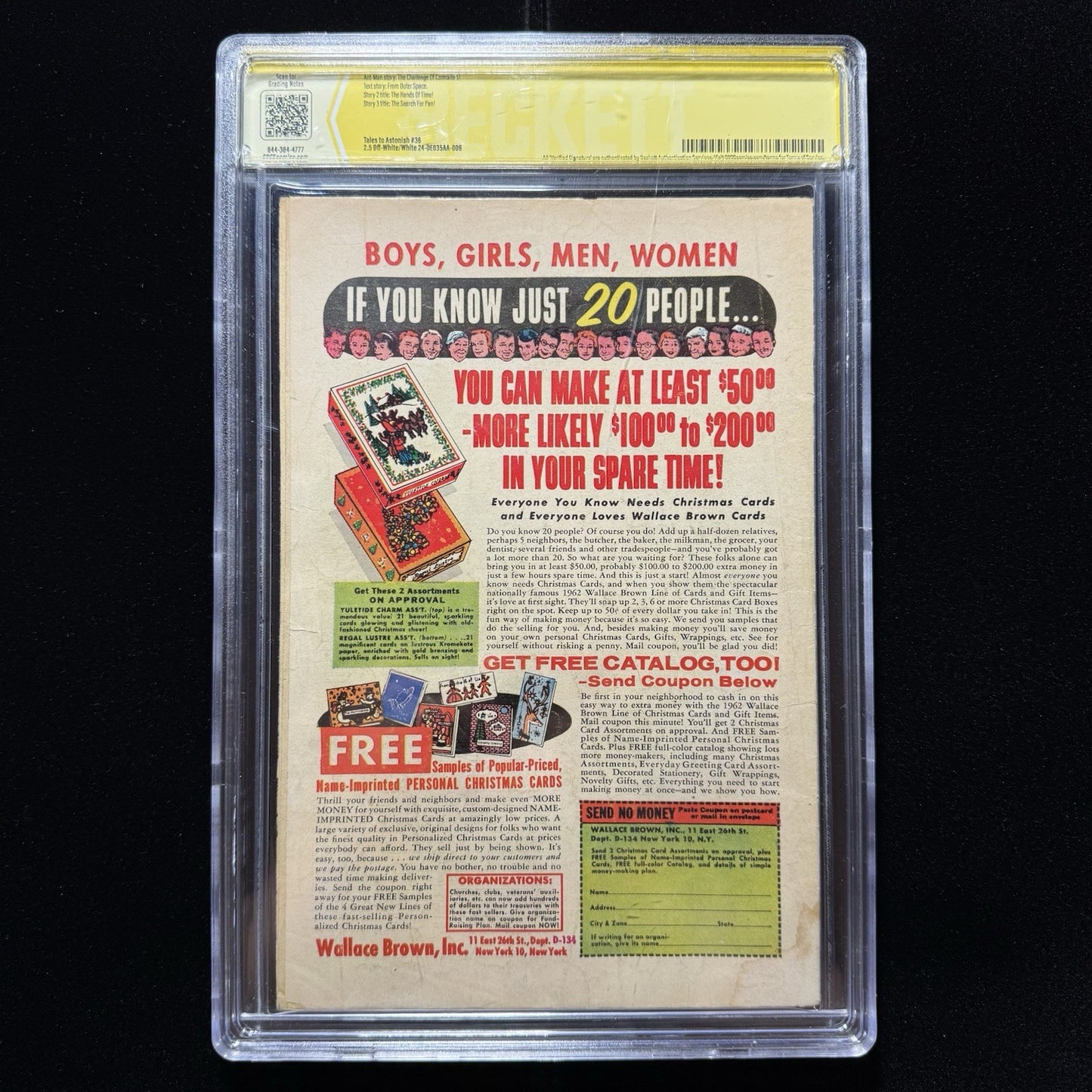 Tales To Astonish 36 - Signed By Stan Lee - CBCS Graded 2.5 - Silver Age 1962