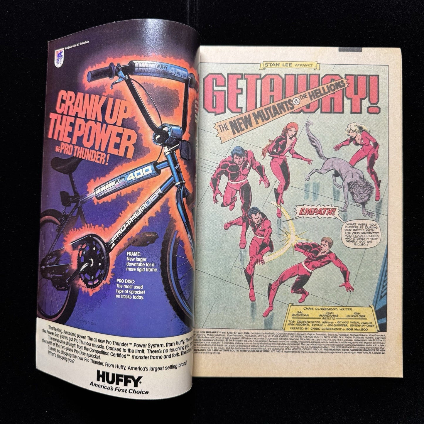 New Mutants 17 - 2nd App Of Thunderbird - Copper Age Marvel Comics 1984