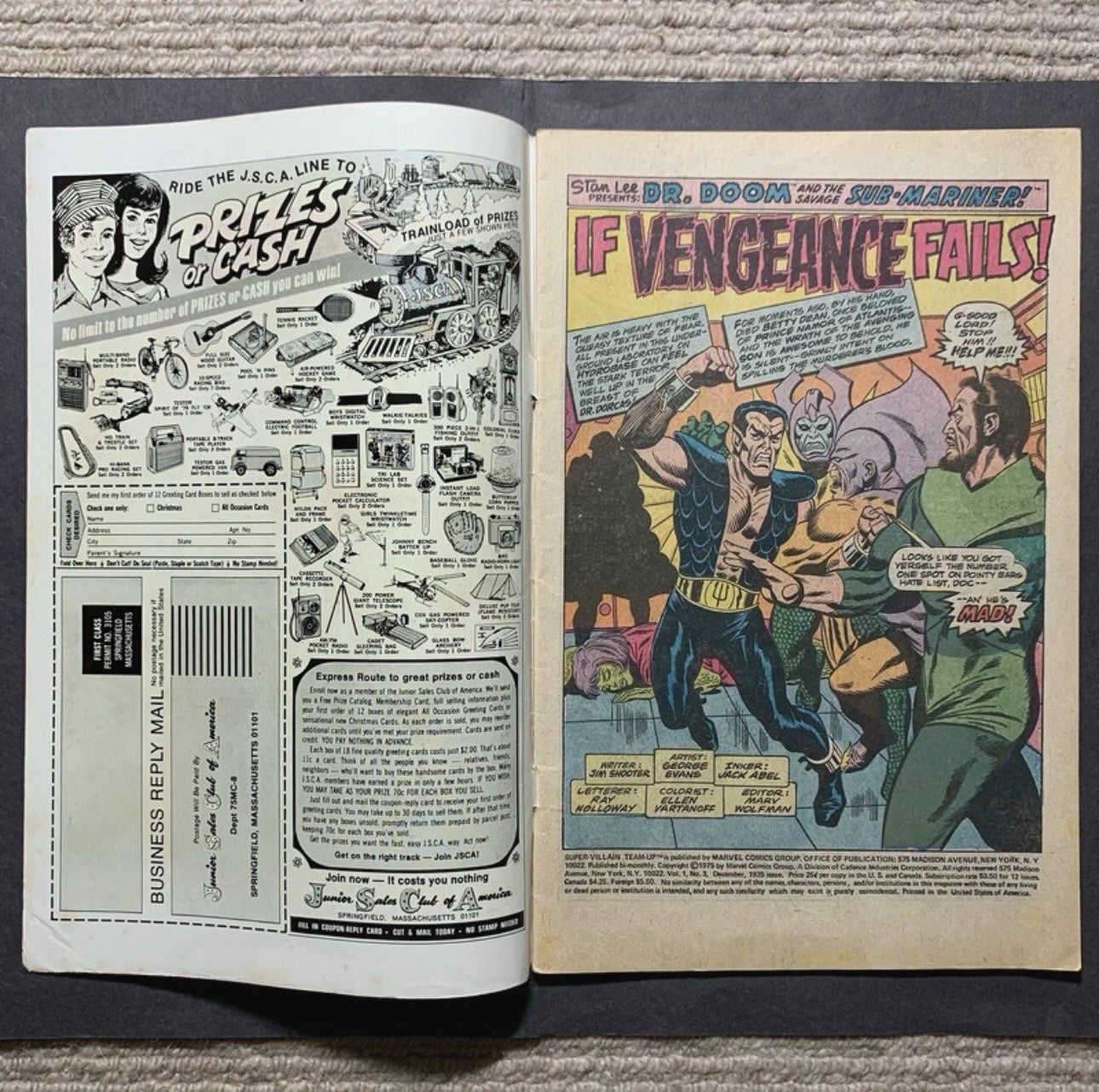 Super Villain Team Up 3/ Dr Doom cover/ BronzeAge marvel comics 1975
