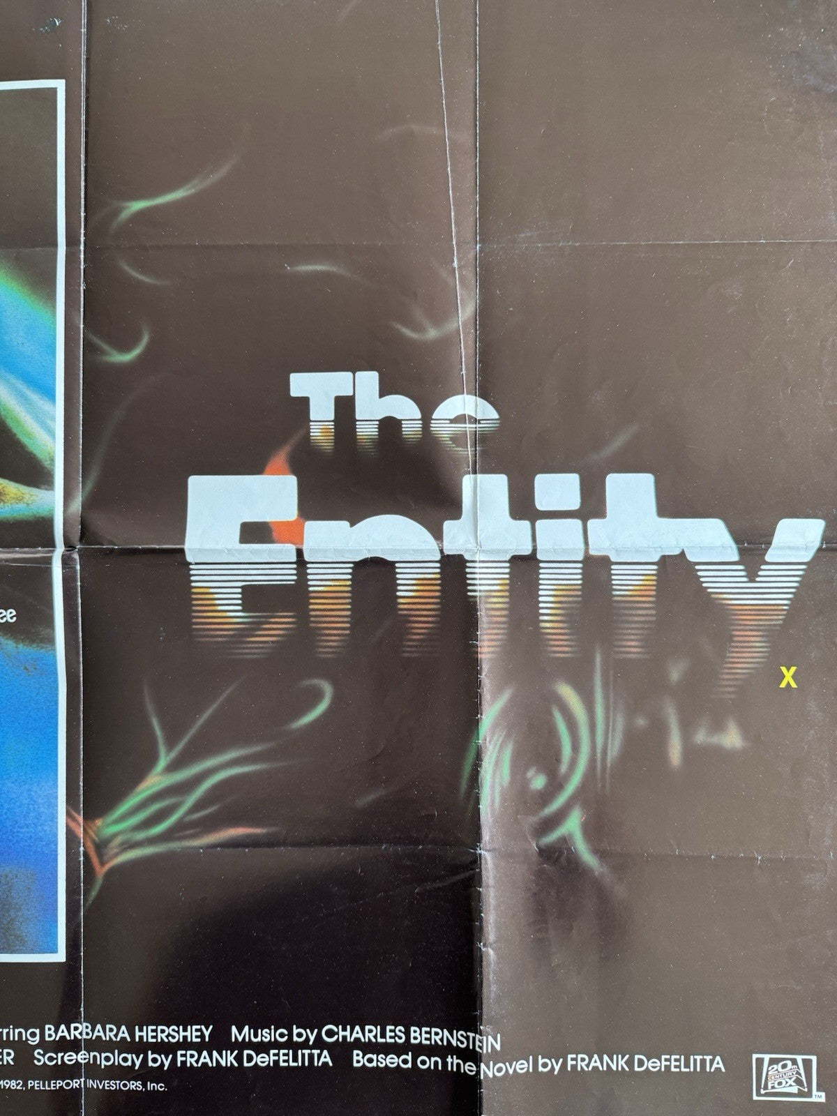The Entity 1982 - Original UK Quad Cinema Poster - Horror Classic - Folded