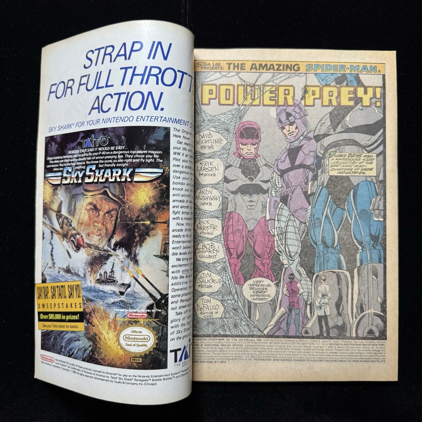 Amazing Spider-Man 329 - 1st App Of Tri-Sentinel - Copper Age Marvel Comics 1990