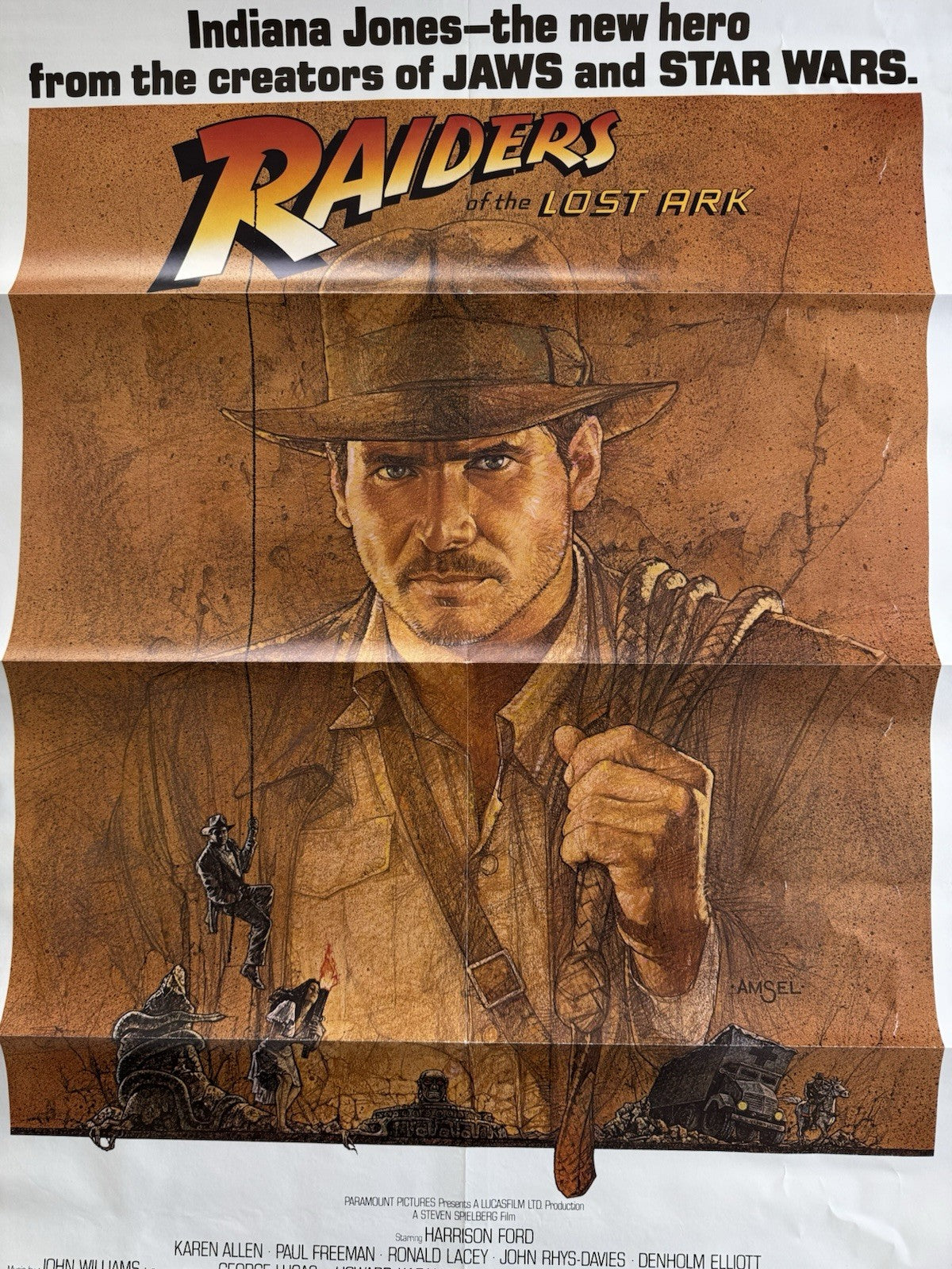 Raiders Of The Lost Ark 1981 Original US One Sheet Movie Poster Indiana Jones