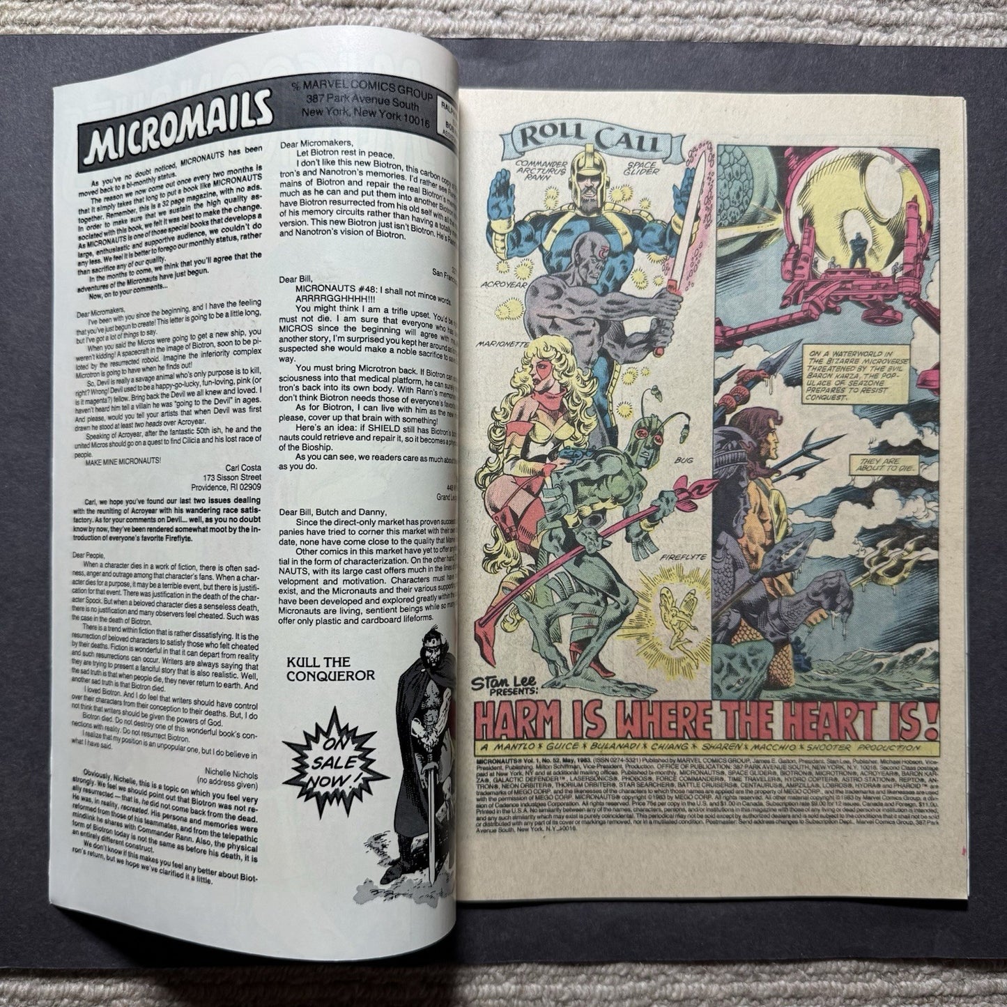 Micronauts 52 - Bronze Age Marvel Comics 1983