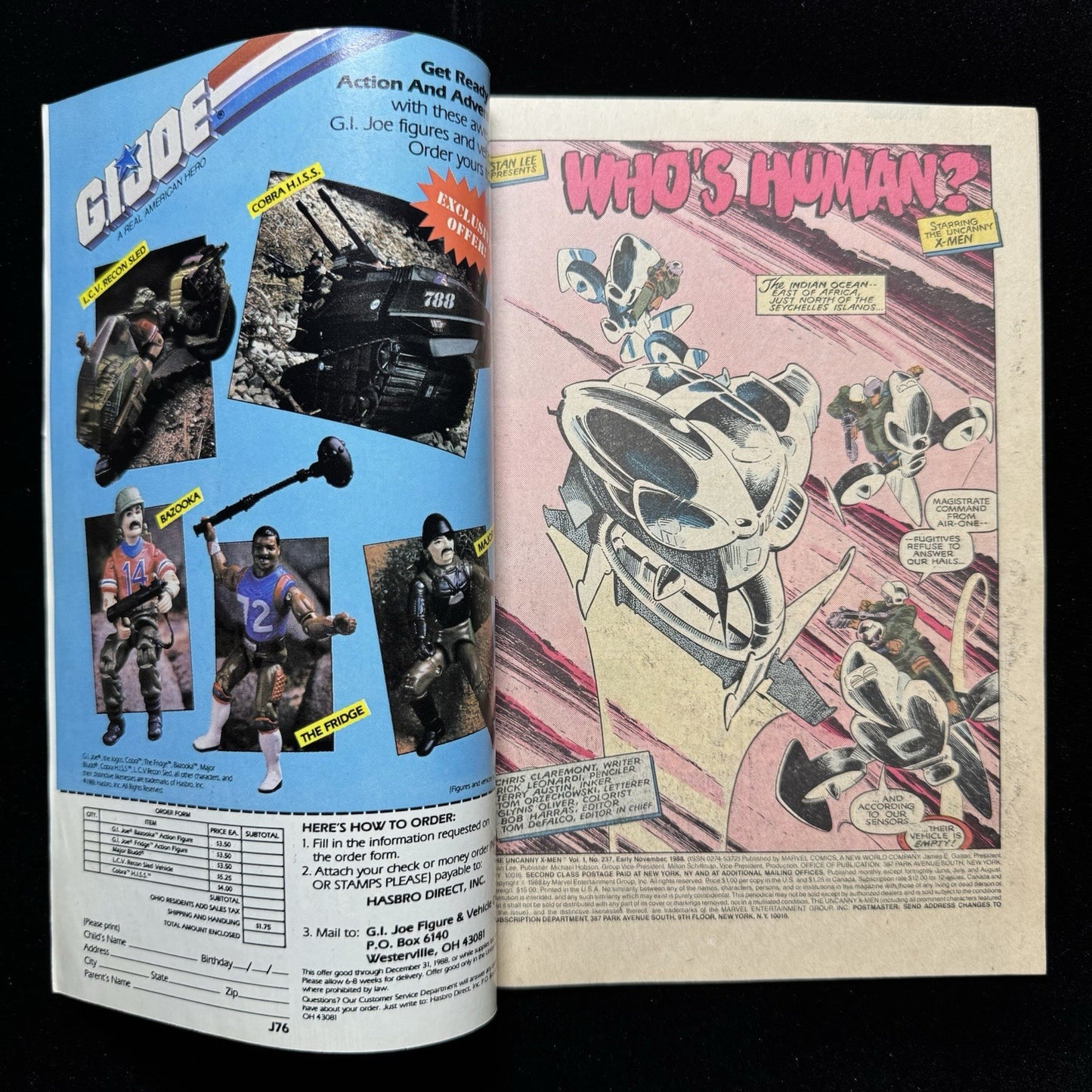 Uncanny X-Men 237 - Copper Age Marvel Comics 1988