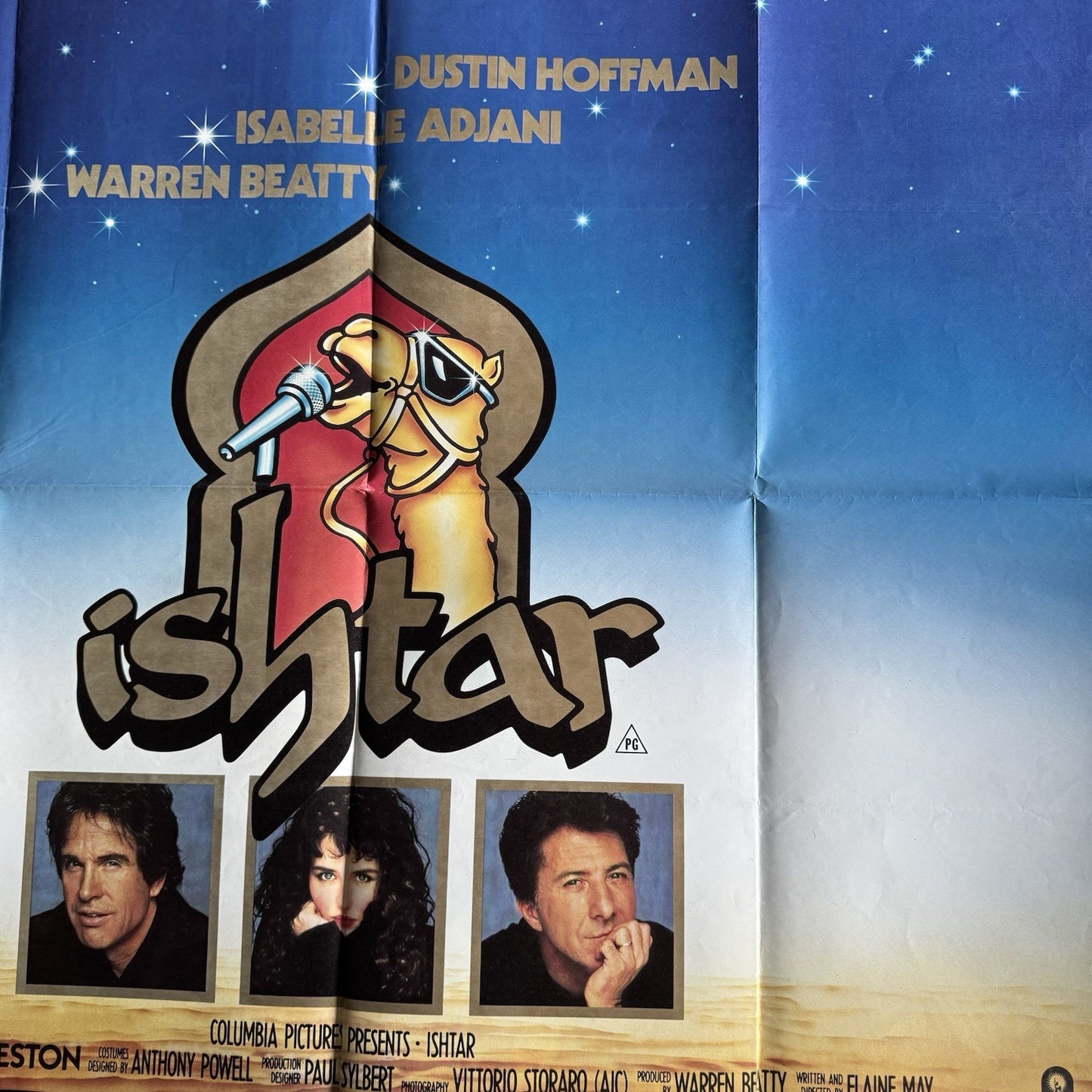 Ishtar 1987 Original UK Quad Cinema Poster Warren Beatty Dustin Hoffman