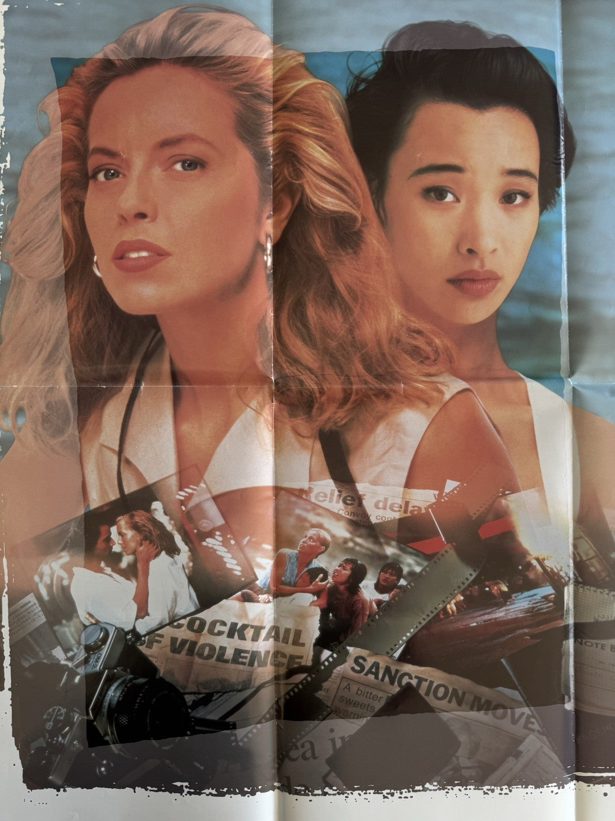 Turtle Beach 1992 Original UK Quad Film Poster Joan Chen Greta Scacchi - Folded