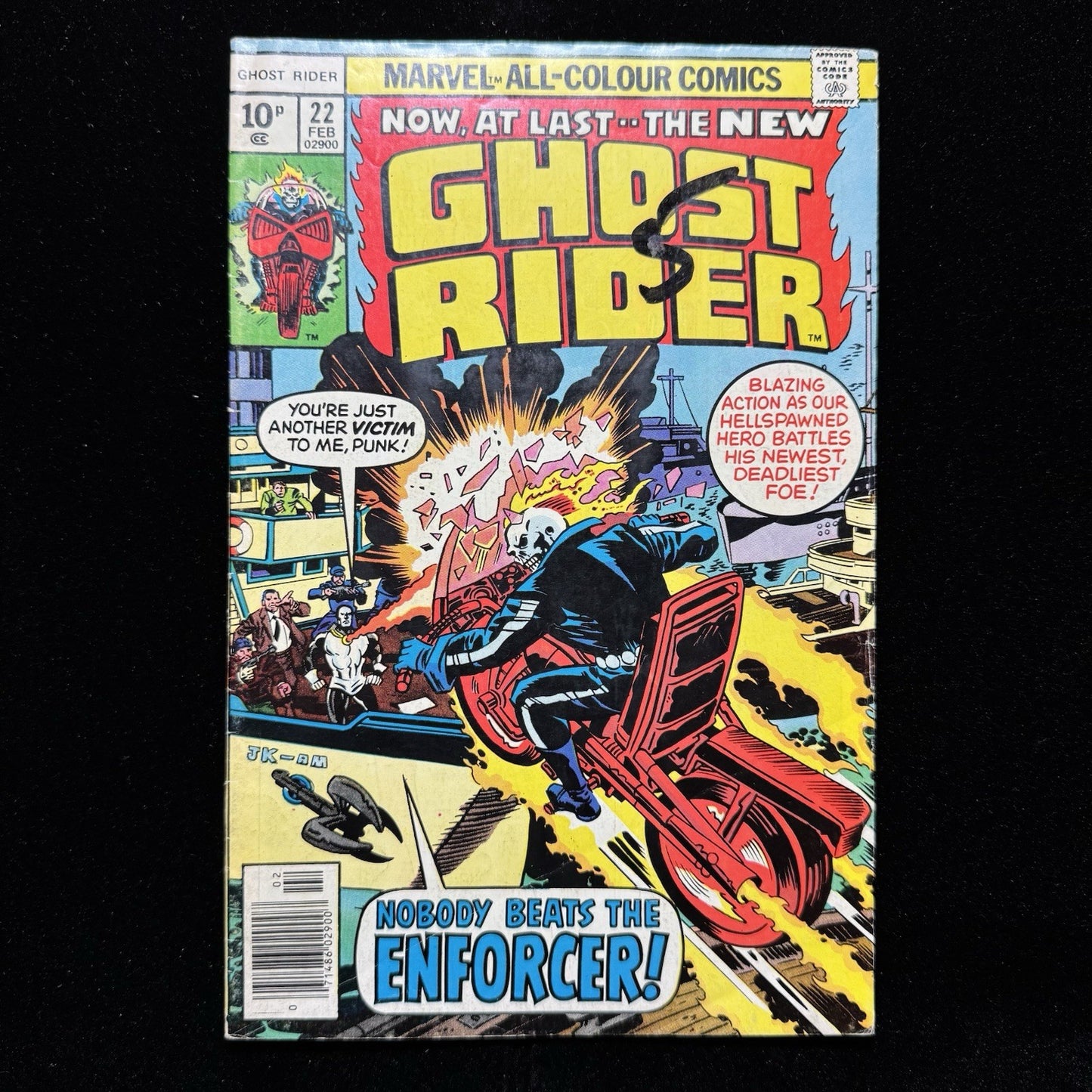 Ghost Rider 22 - 1st Appearance Of Enforcer - Bronze Age Marvel Comics 1977