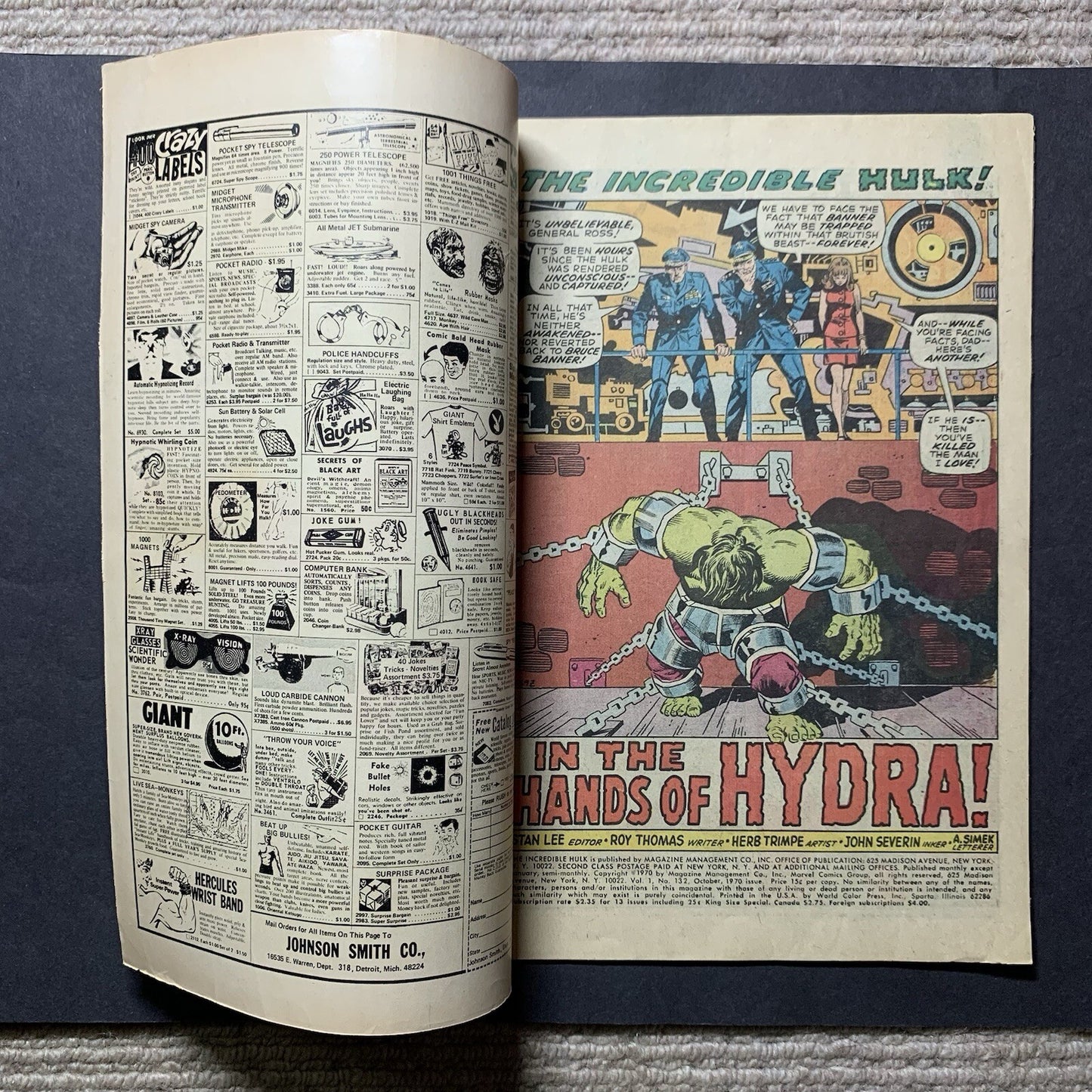 Incredible Hulk 132/ Bronze Age Marvel Comics 1970