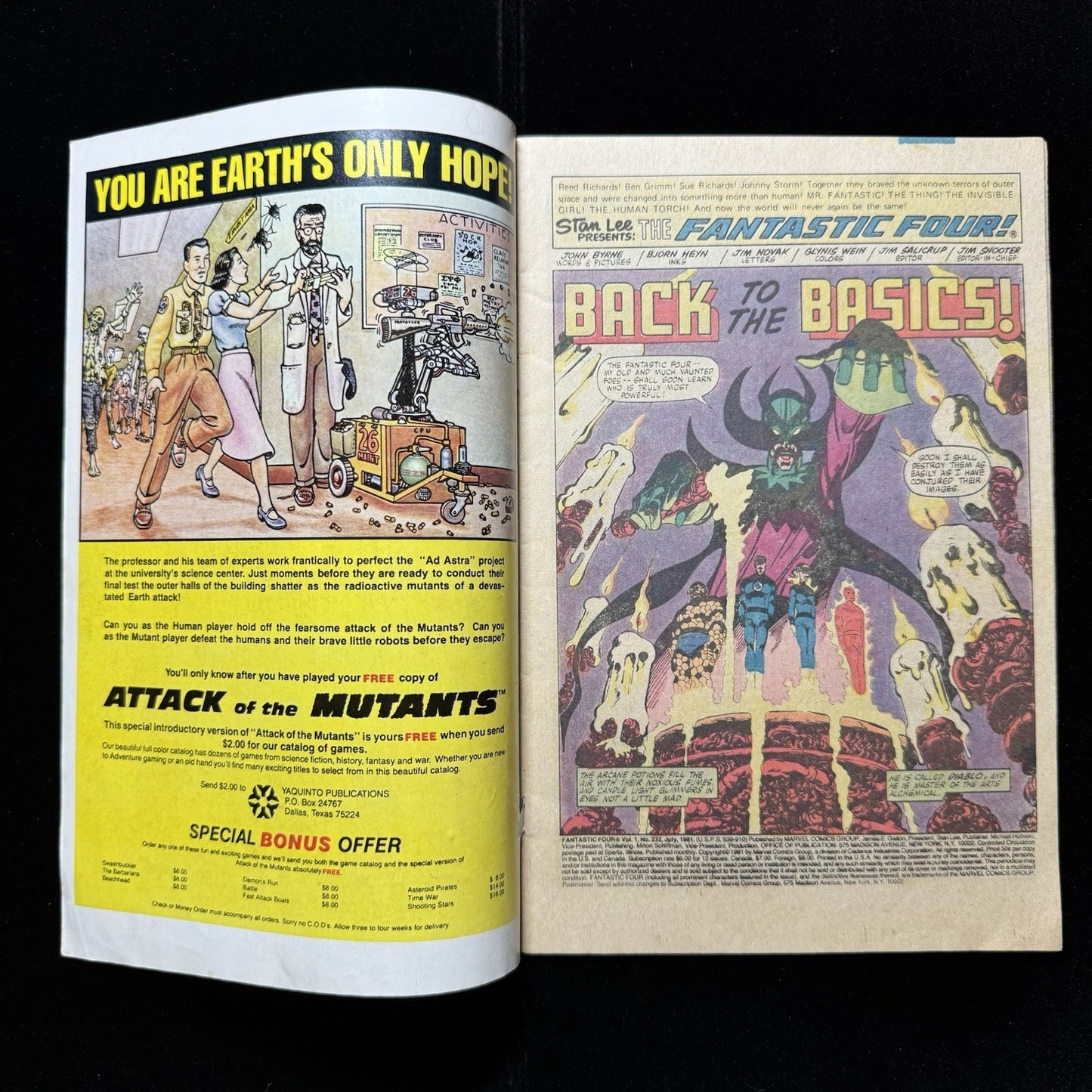 Fantastic Four 232 - 1st App Of Elementals Of Doom - Bronze Age Comics 1981