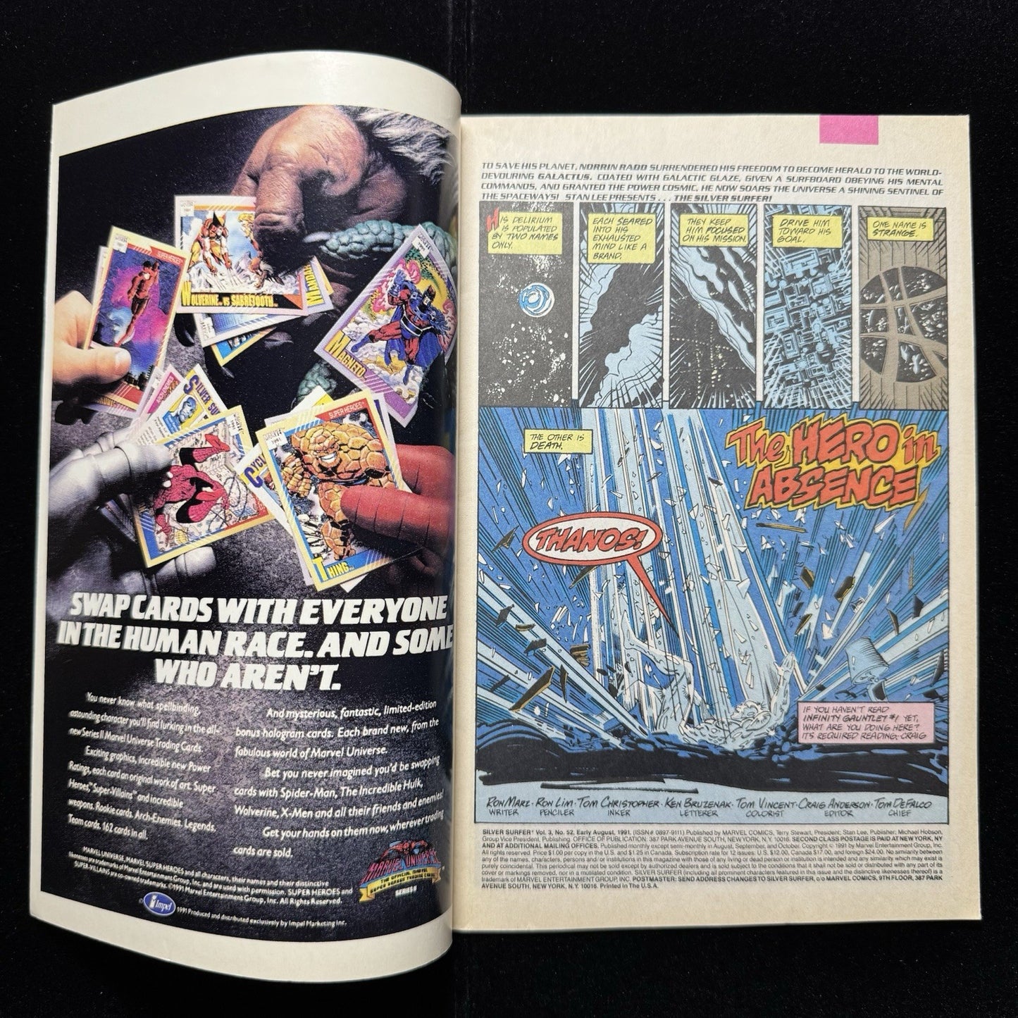 Silver Surfer 52 - Newsstand - Copper Age Marvel Comics 1991