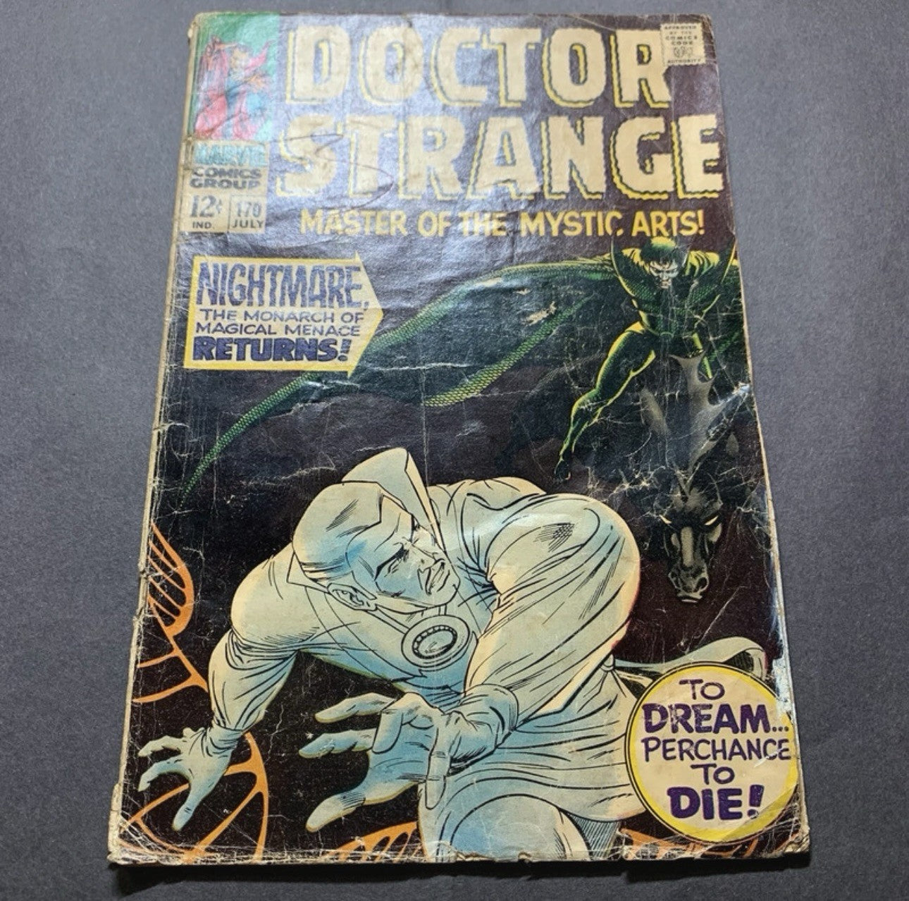 Doctor Strange 170/ 1st Cover App Of Nightmare - Silver Age Marvel Comics 1968