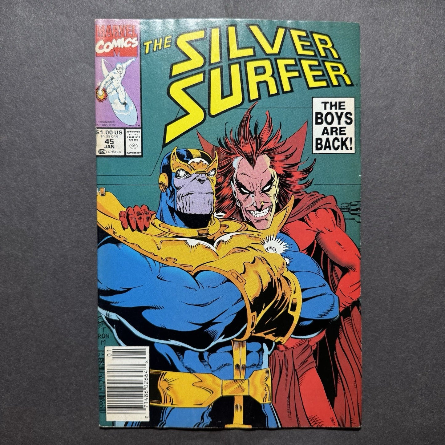 Silver Surfer 45 - Newsstand Edition - Copper Age Marvel Comics 1991