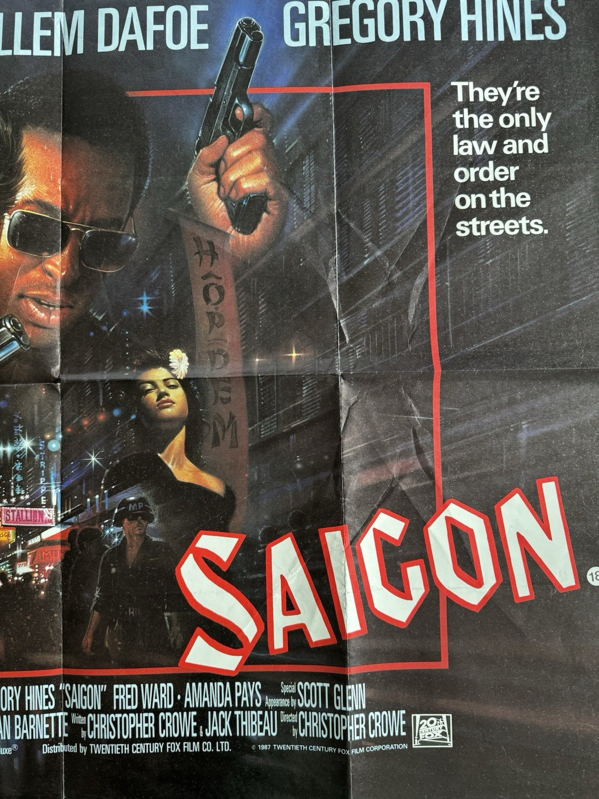 Saigon 1988 Original UK Quad Cinema Poster - Willem Dafoe Gregory Hines